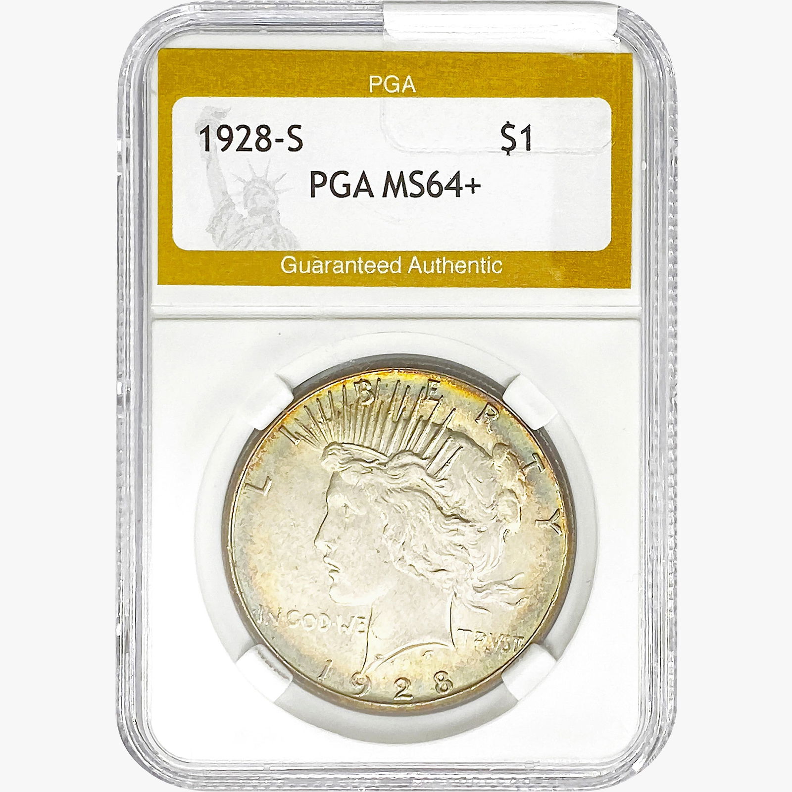 1928-S Silver Peace Dollar PGA MS64+ (1 of 2)
