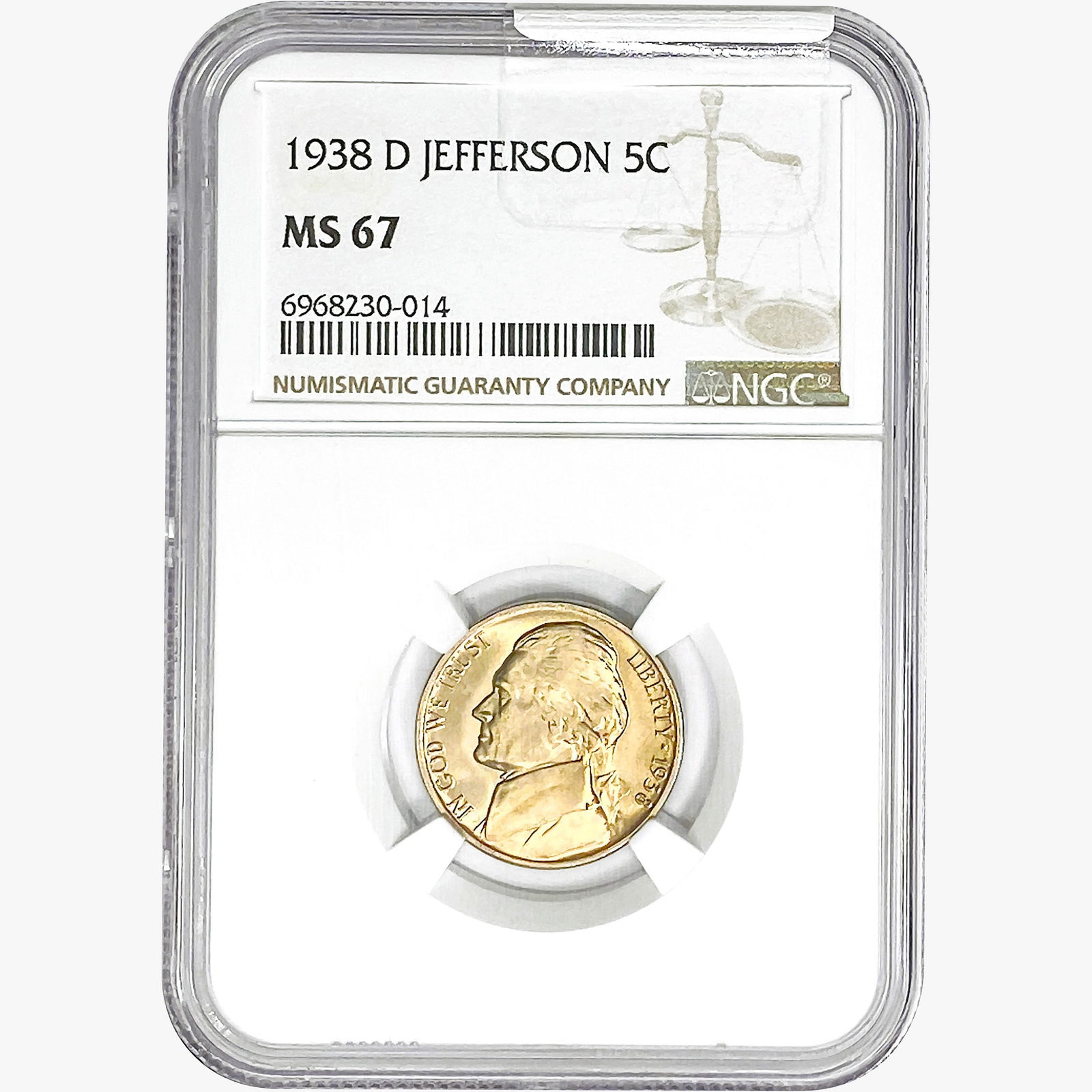 1938-D Jefferson Nickel NGC MS67 (1 of 2)