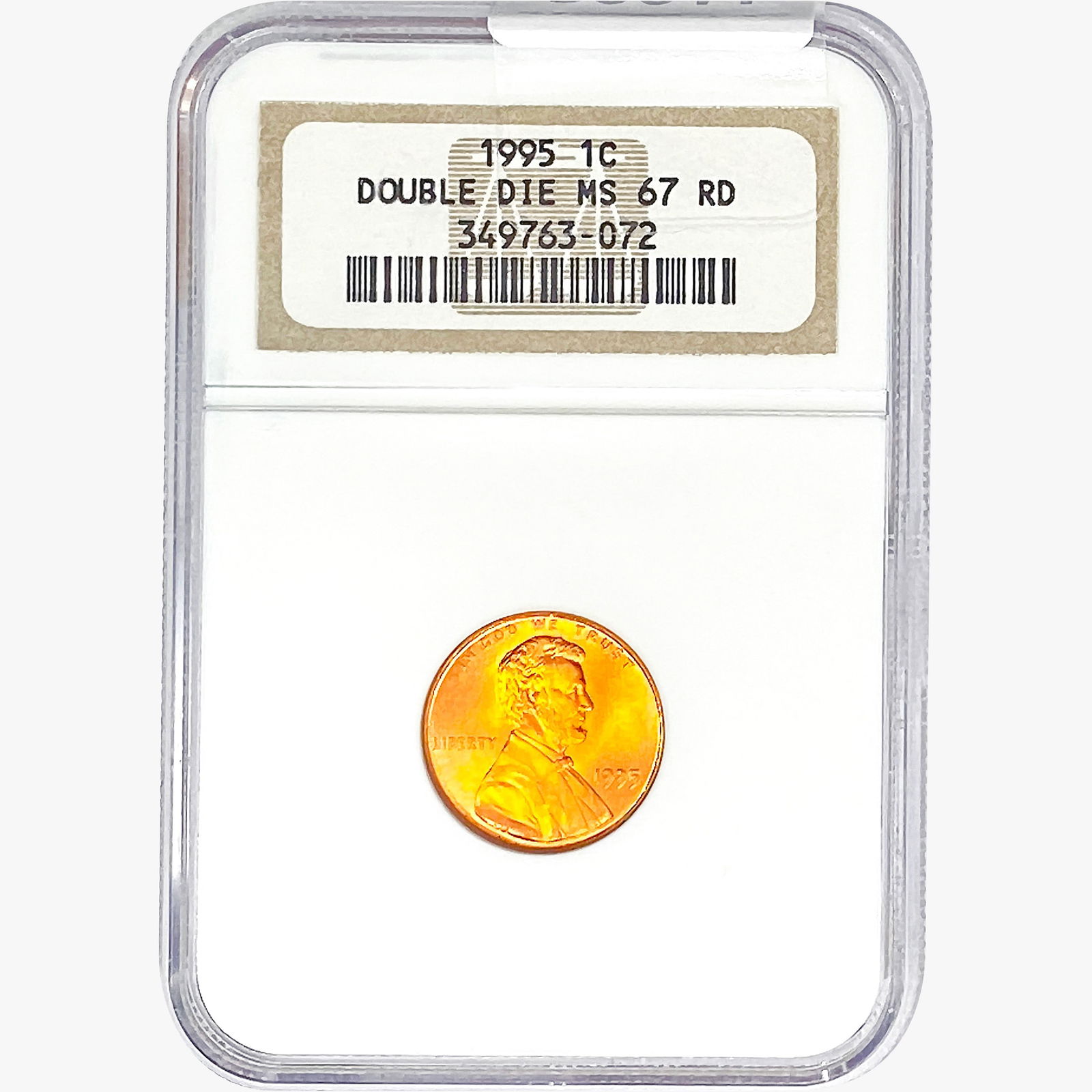 1995 Lincoln Memorial Cent NGC MS67 RD Double Die (1 of 2)