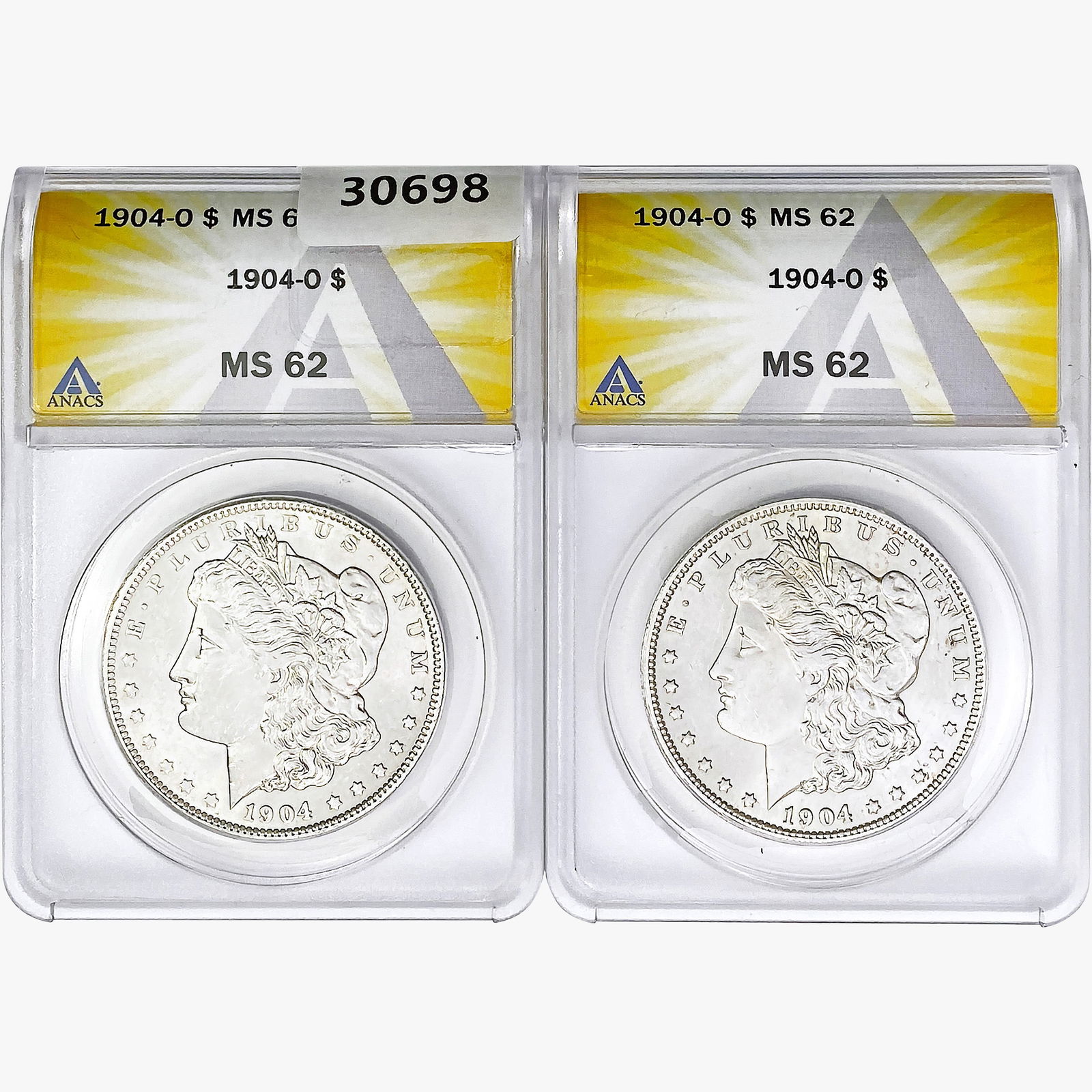 [2] 1904-O Morgan Silver Dollar ANACS MS62 (1 of 2)