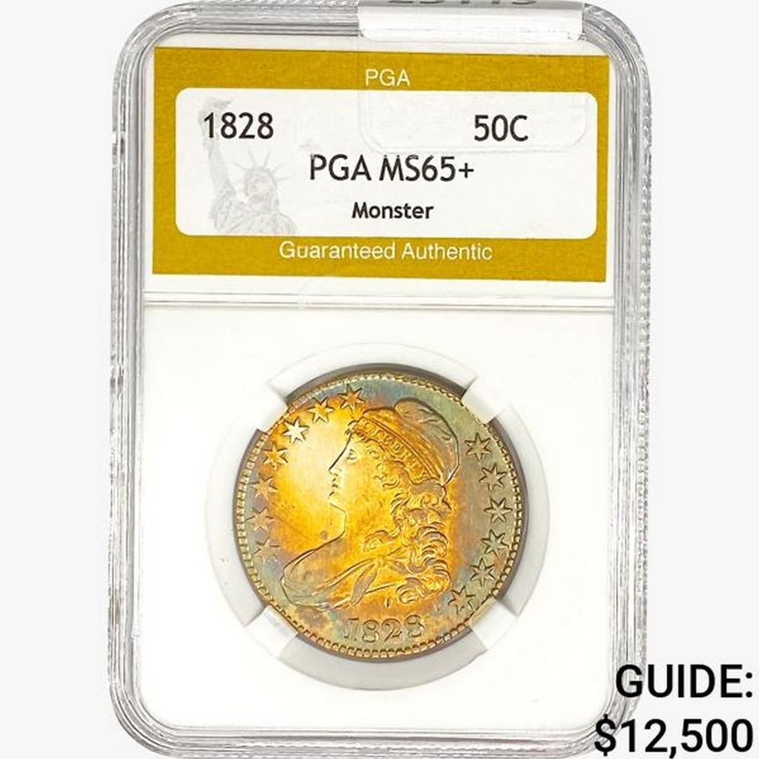 1828 Capped Bust Half Dollar PGA MS65+ Monster (1 of 2)