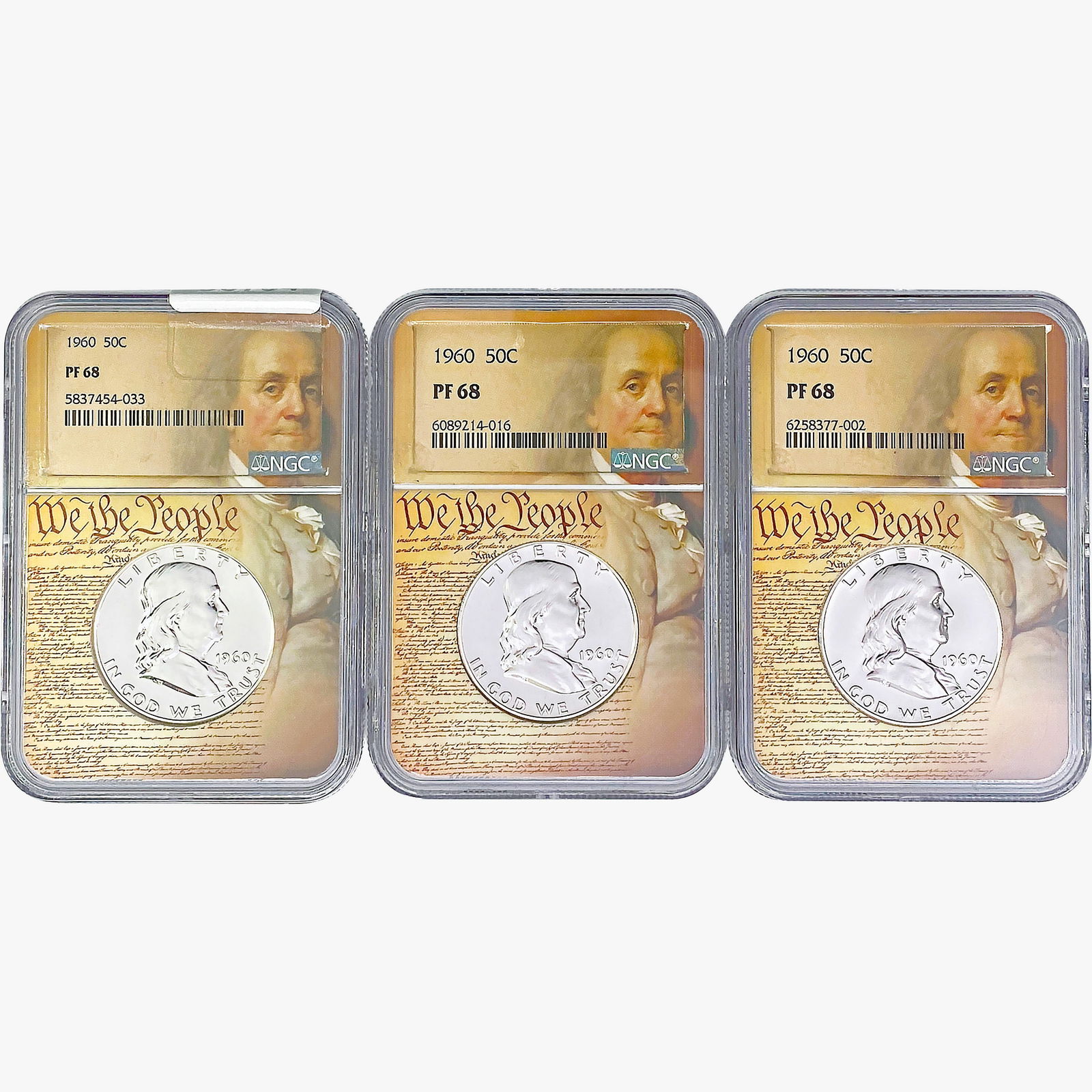 [3] 1960 Franklin Half Dollar NGC PF68 (1 of 2)