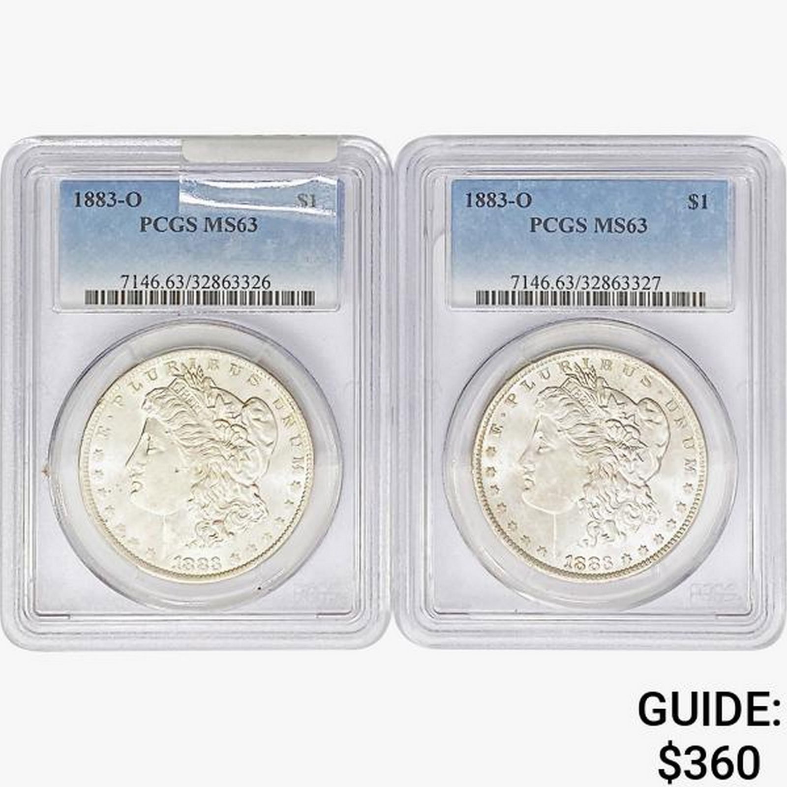 1883-O [2] Morgan Silver Dollar PCGS MS63 (1 of 2)