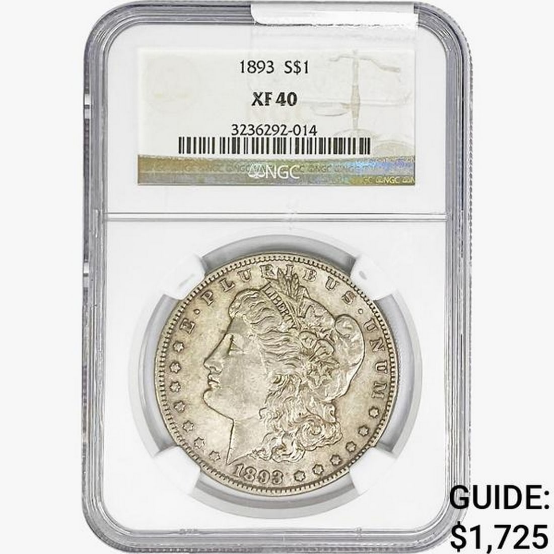 1893 Morgan Silver Dollar NGC XF40 (1 of 2)