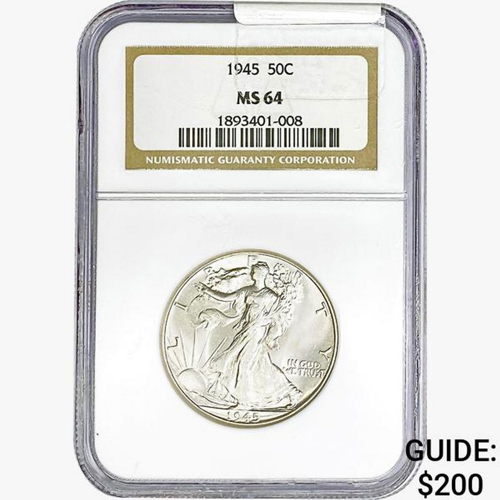 1945 Walking Liberty Half Dollar NGC MS64 (1 of 2)
