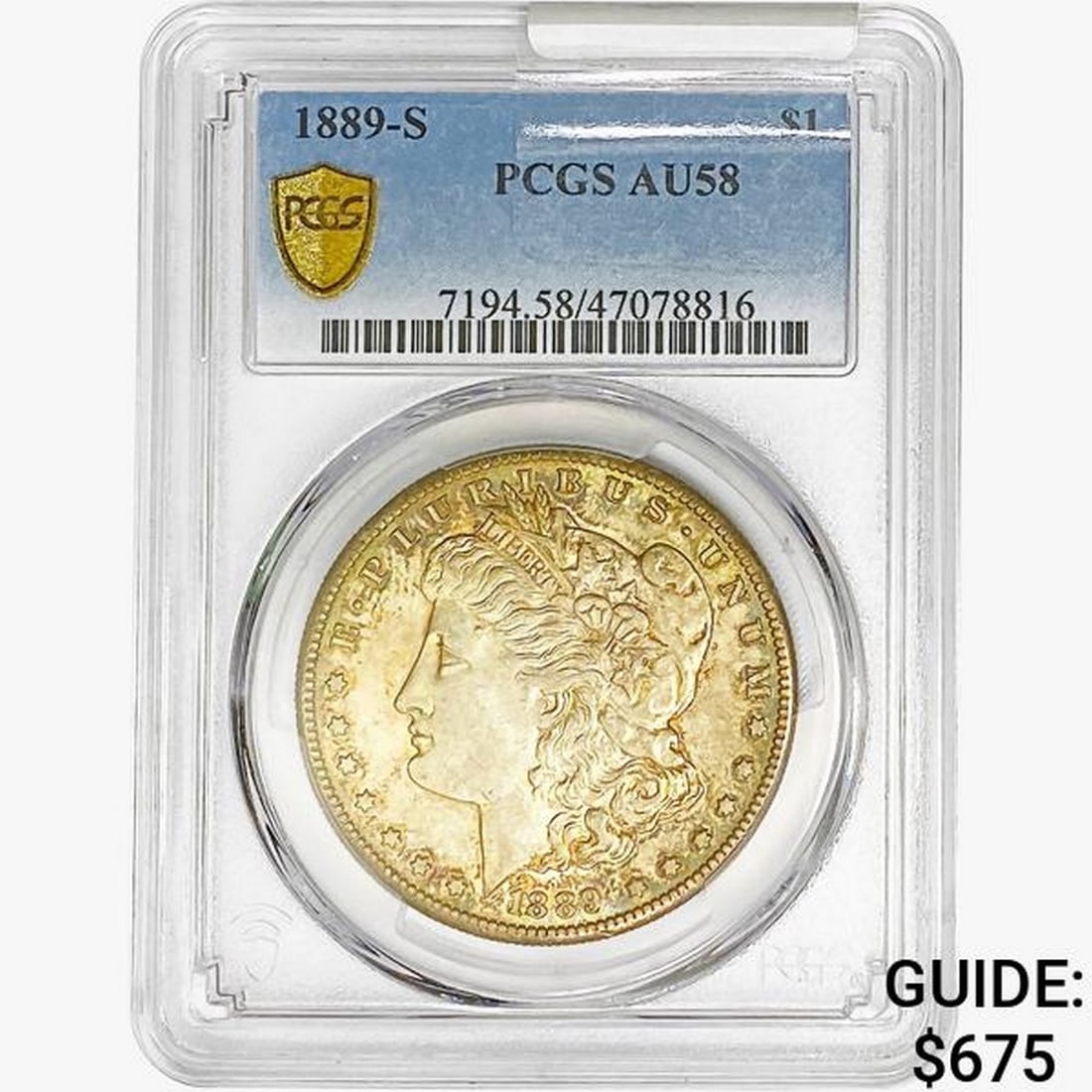1889-S Morgan Silver Dollar PCGS AU58 (1 of 2)