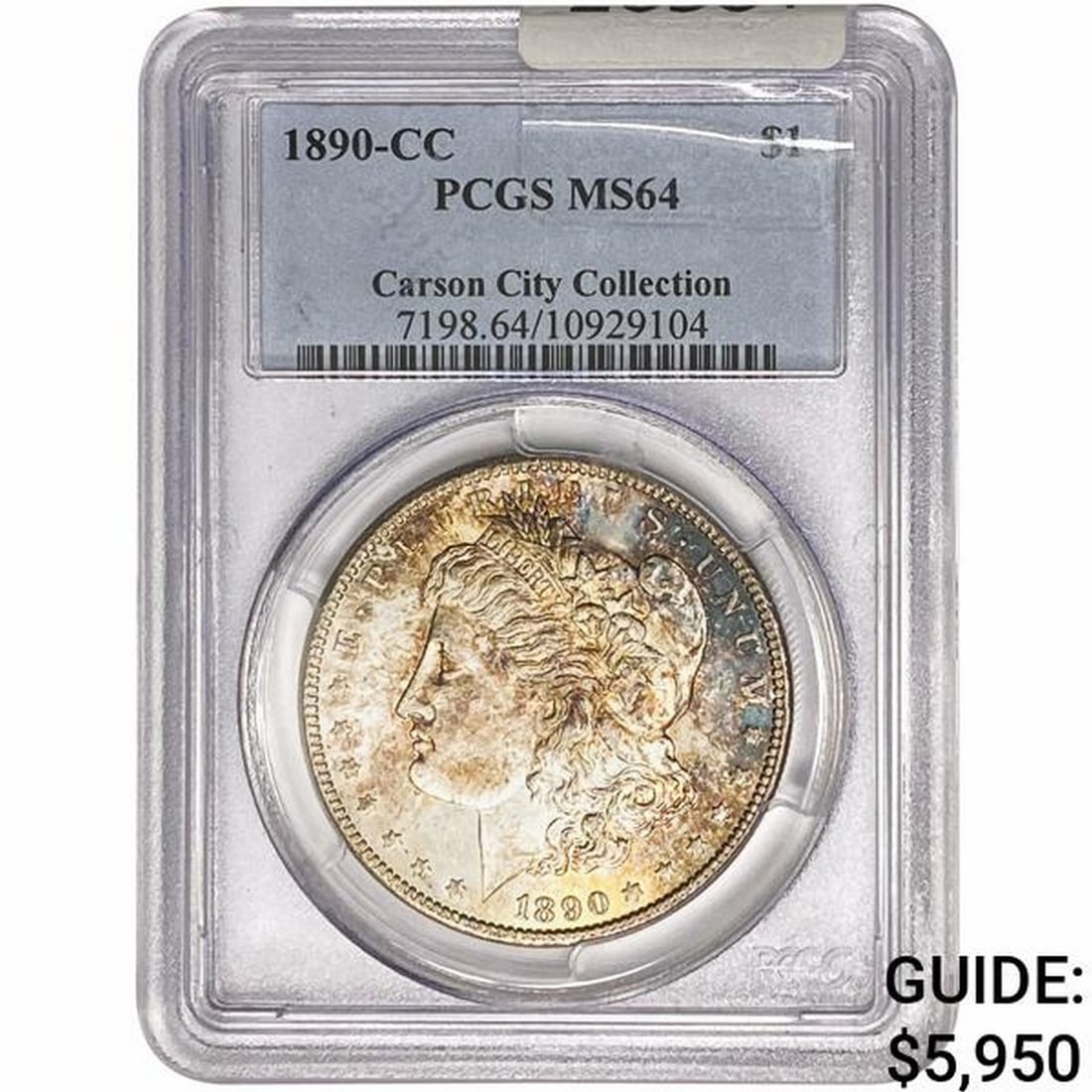 1890-CC Morgan Silver Dollar PCGS MS64 (1 of 2)