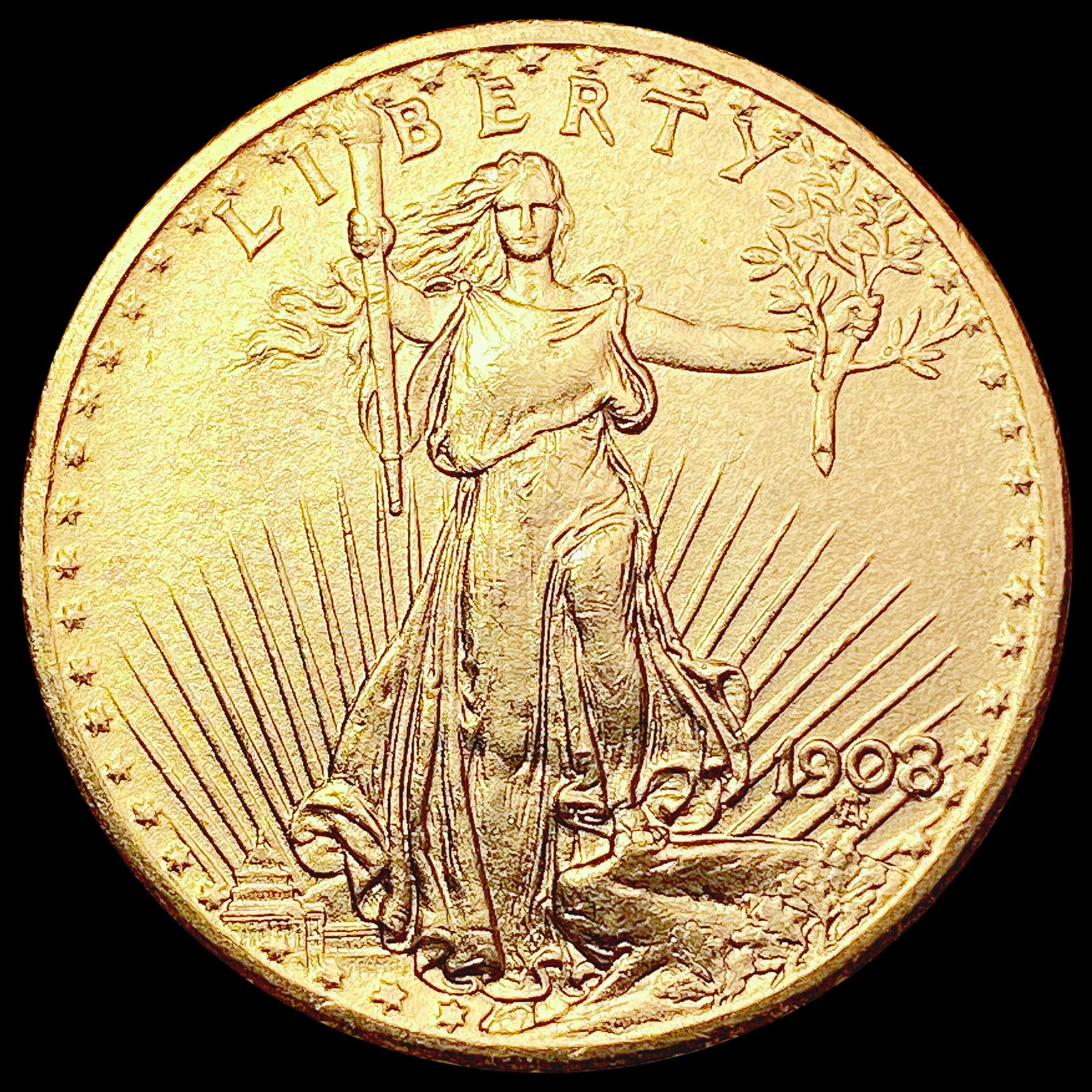 1908 No Motto $20 Gold Double Eagle UNCIRCULATED (1 of 2)