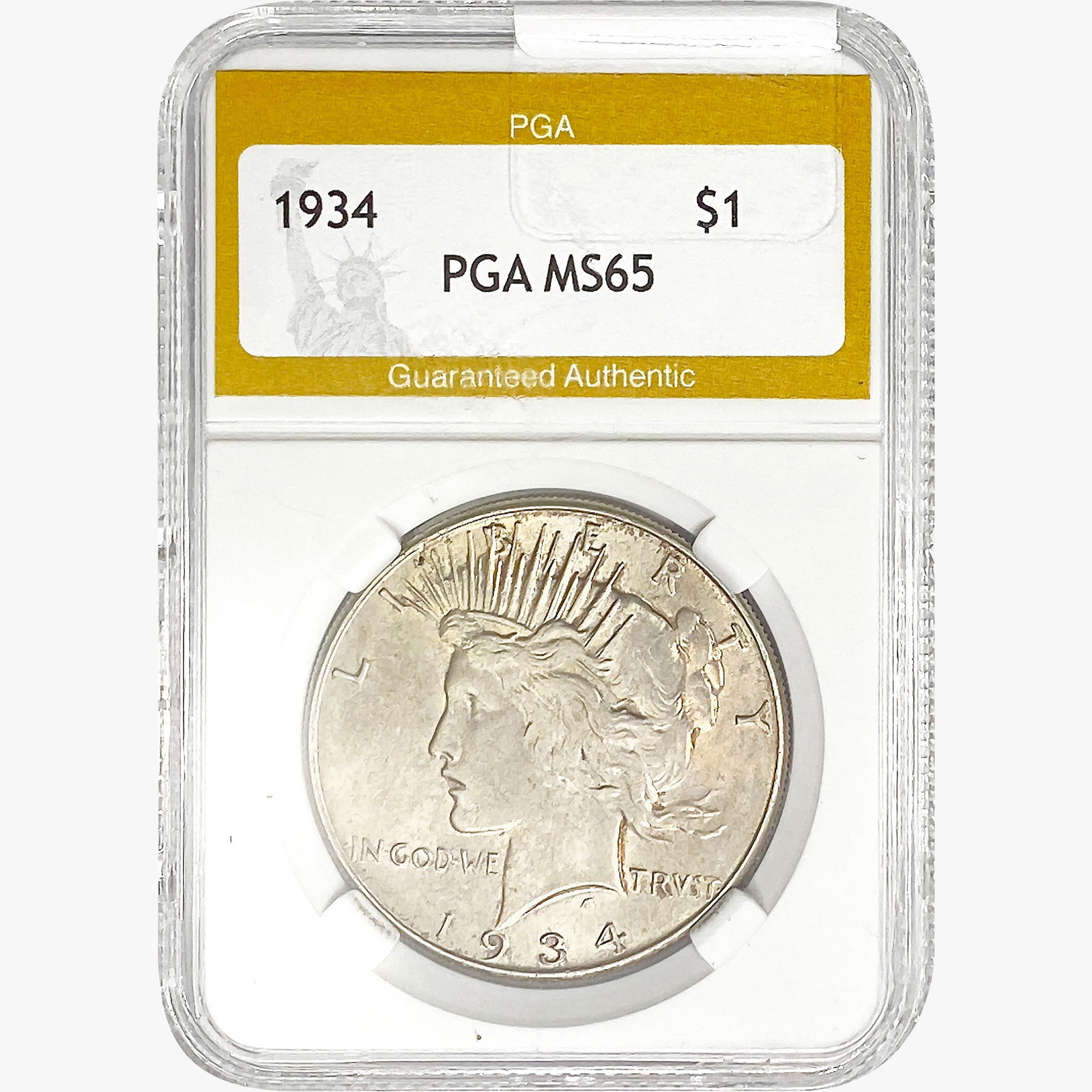 1934 Silver Peace Dollar PGA MS65 (1 of 2)