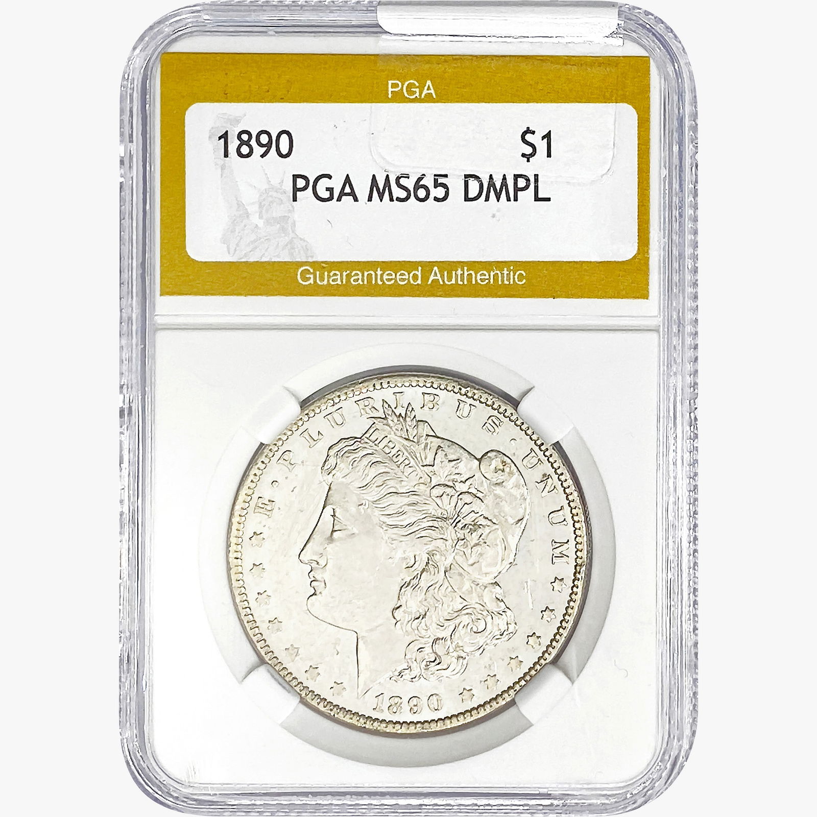 1890 Morgan Silver Dollar PGA MS65 DMPL (1 of 2)