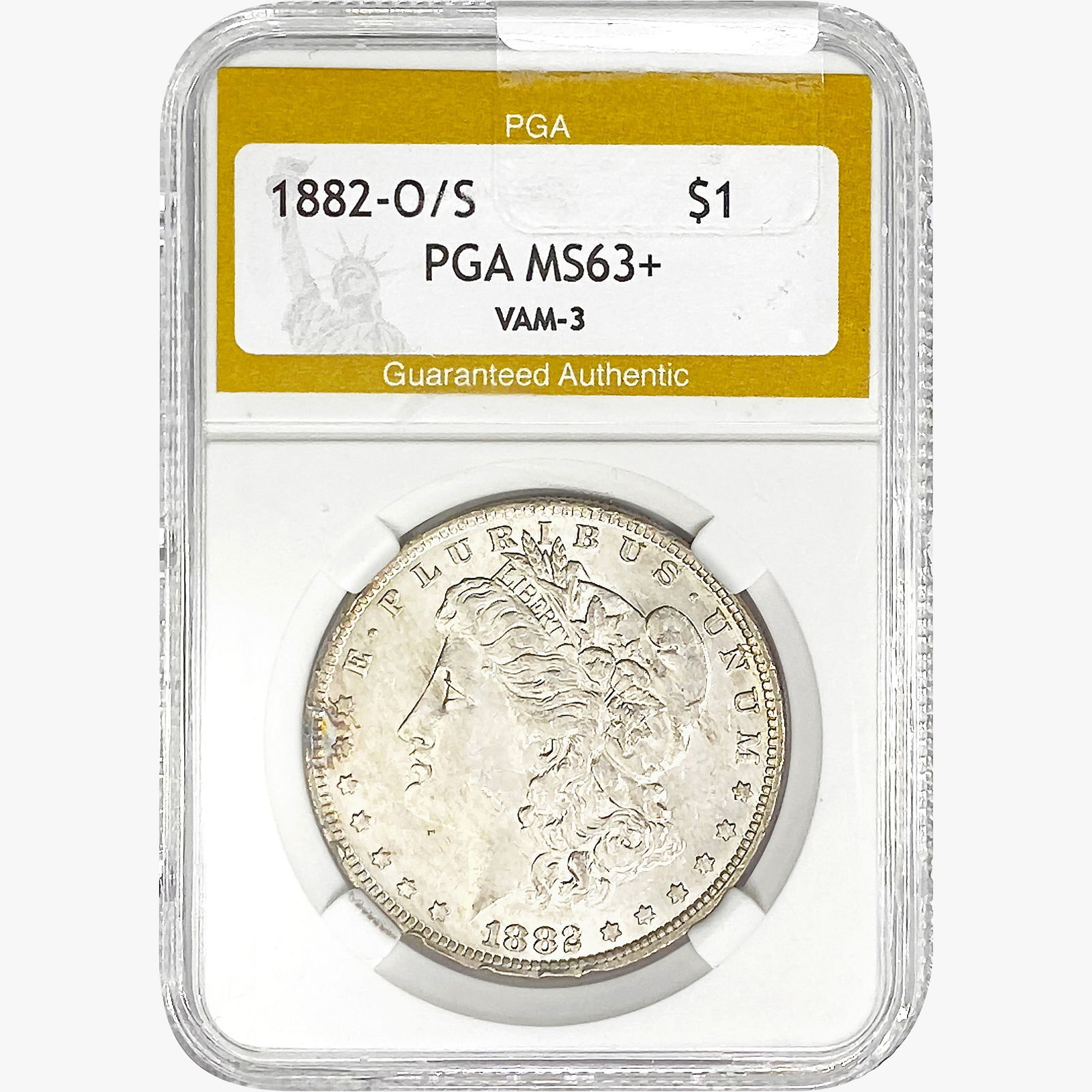 1882-O/S Morgan Silver Dollar PGA MS63+ VAM-3 (1 of 2)