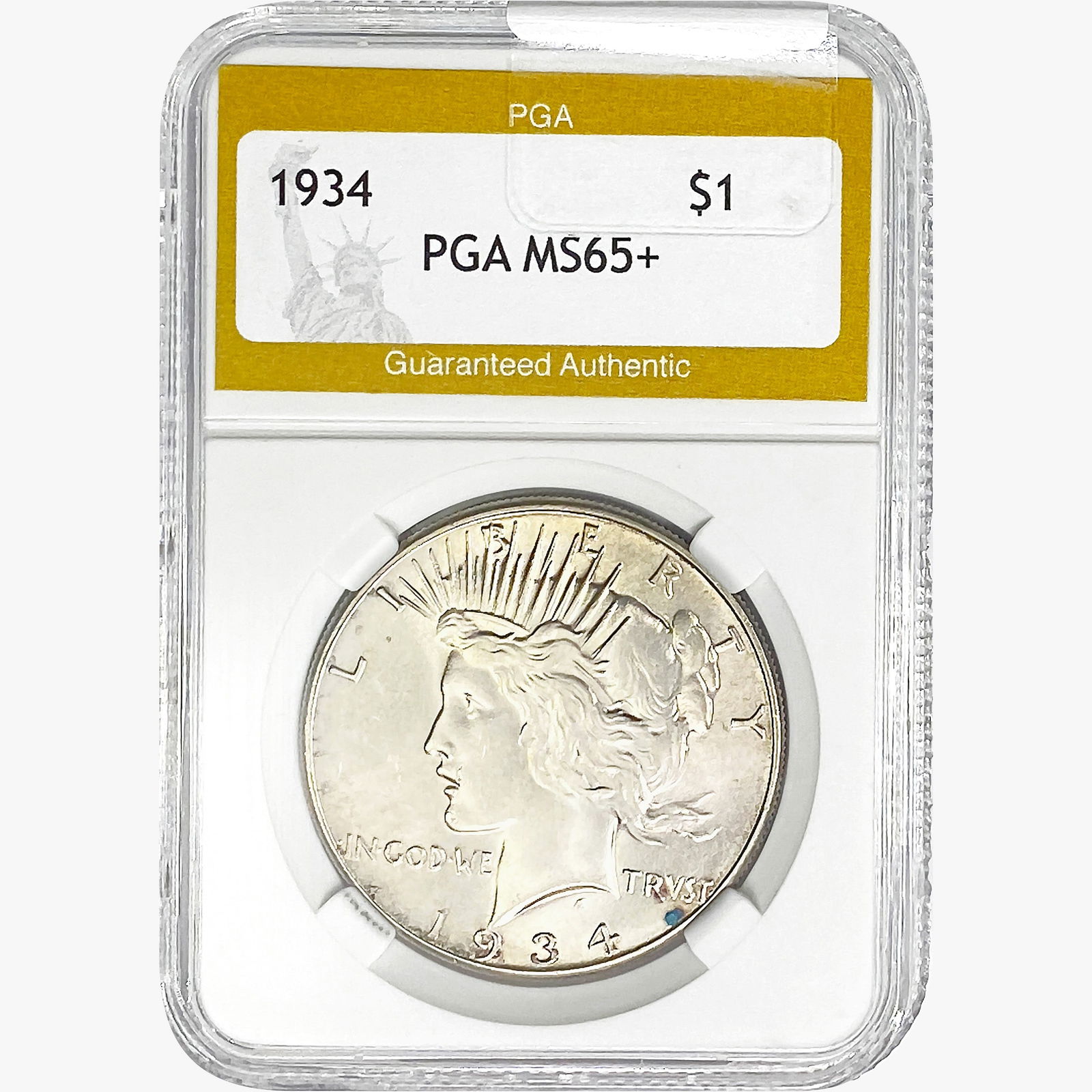 1934 Silver Peace Dollar PGA MS66+ (1 of 2)