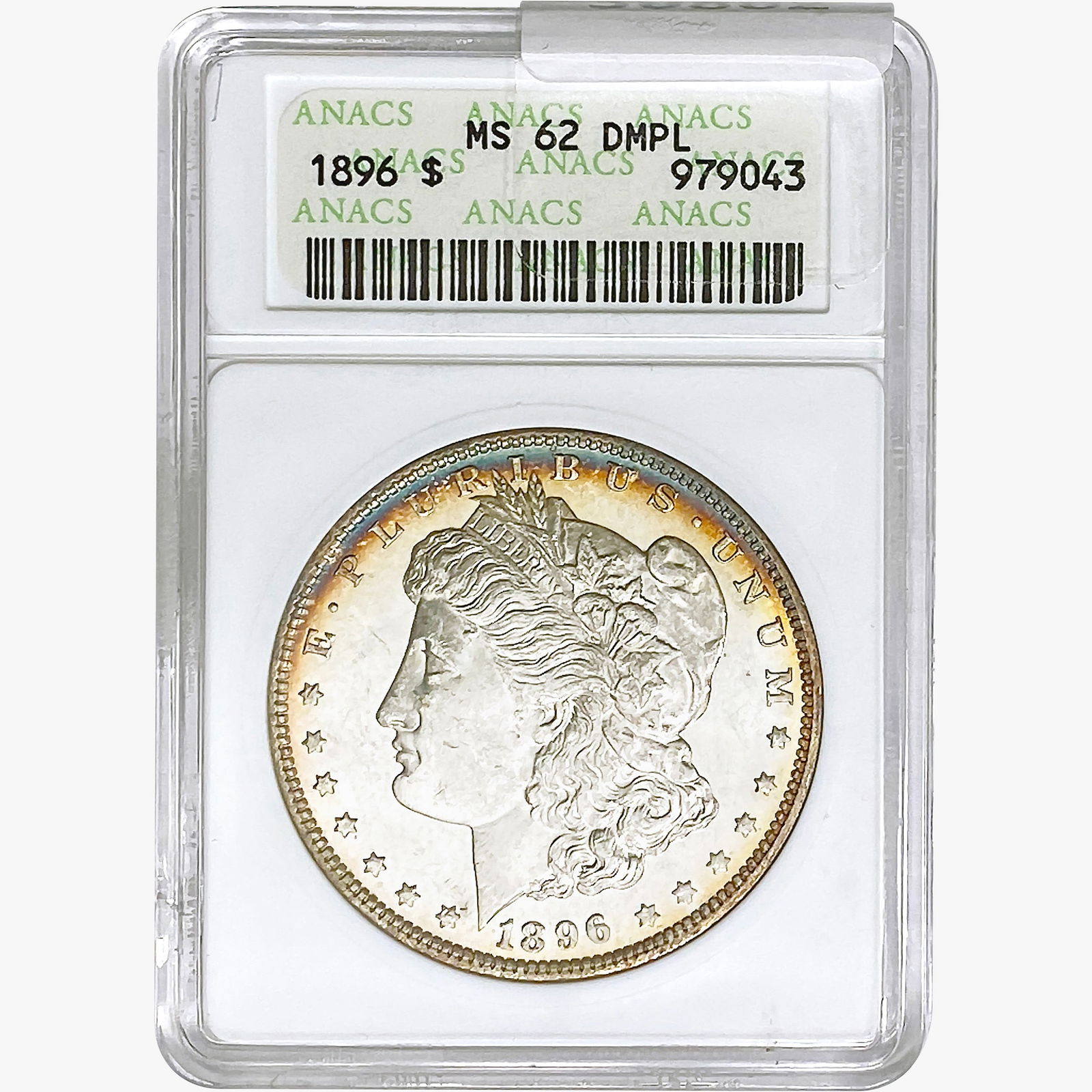 1896 Morgan Silver Dollar ANACS MS62 DMPL (1 of 2)