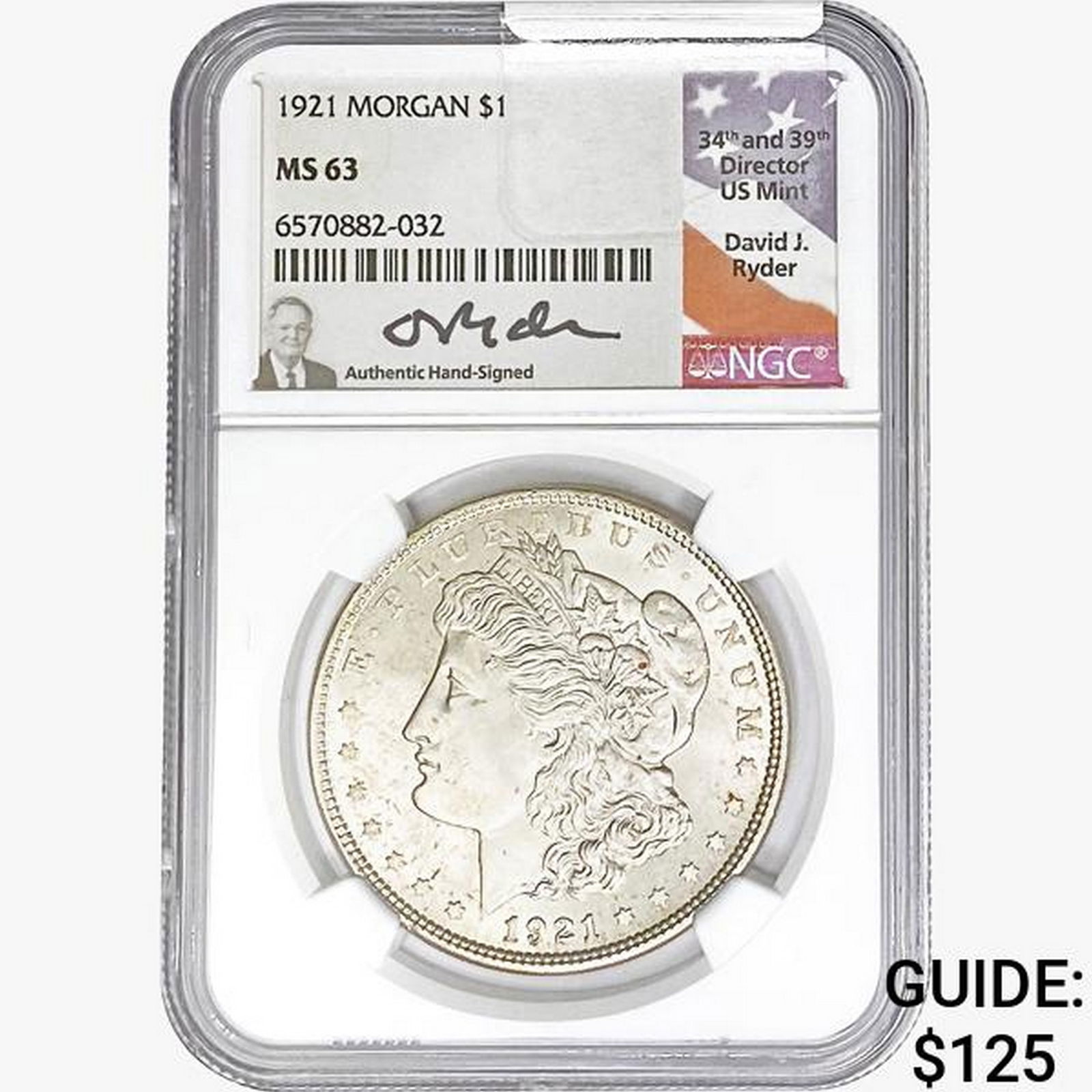 1921 Morgan Silver Dollar NGC MS63 (1 of 2)