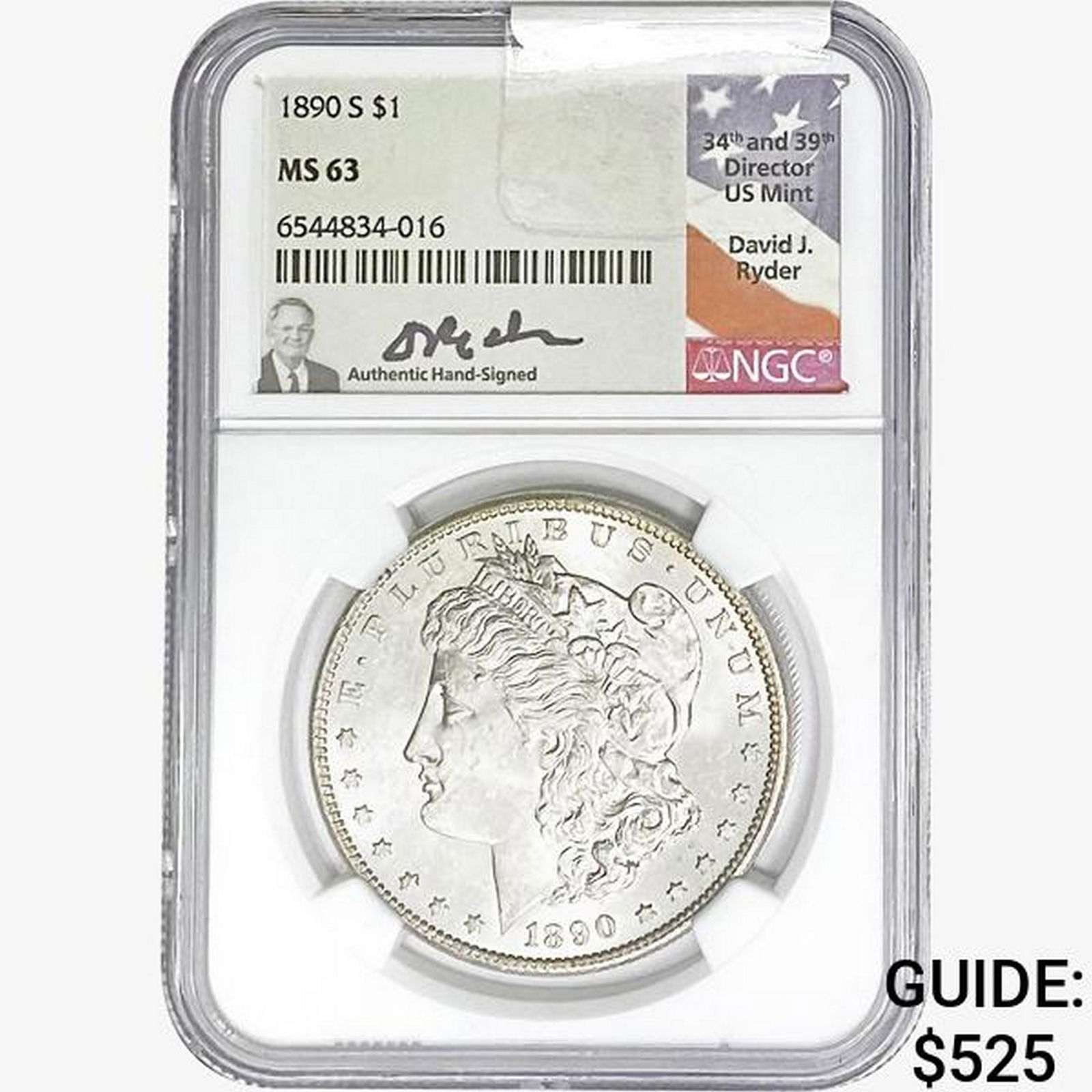 1890-S Morgan Silver Dollar NGC MS63 (1 of 2)