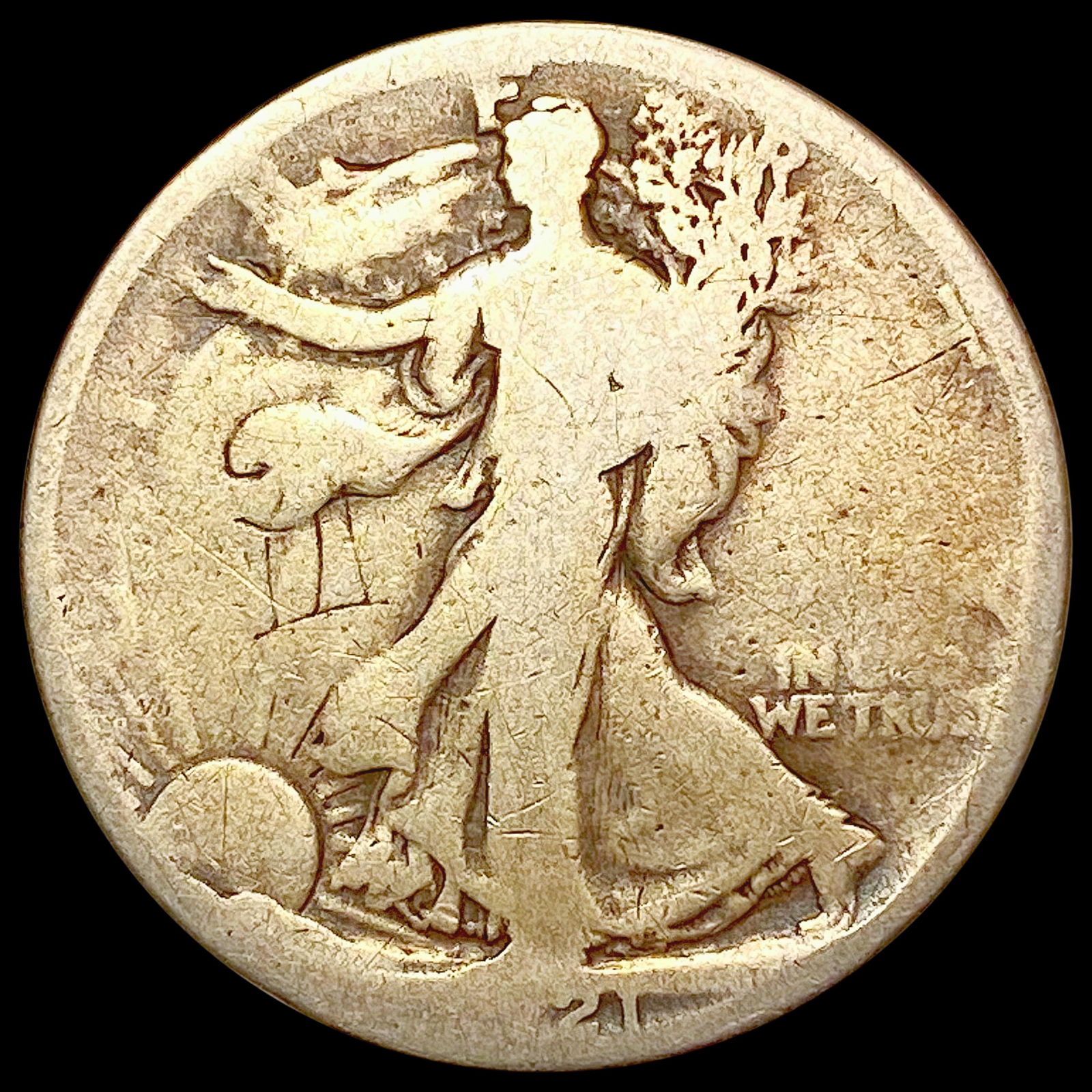 1921 Walking Liberty Half Dollar NICELY CIRCULATED (1 of 2)
