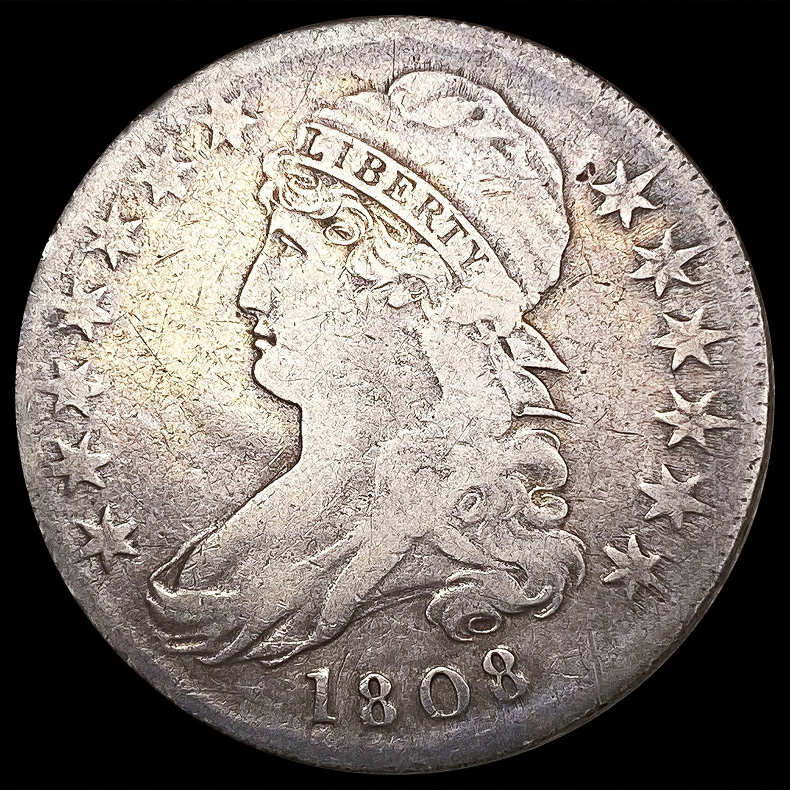 1808 Capped Bust Half Dollar NICELY CIRCULATED (1 of 2)
