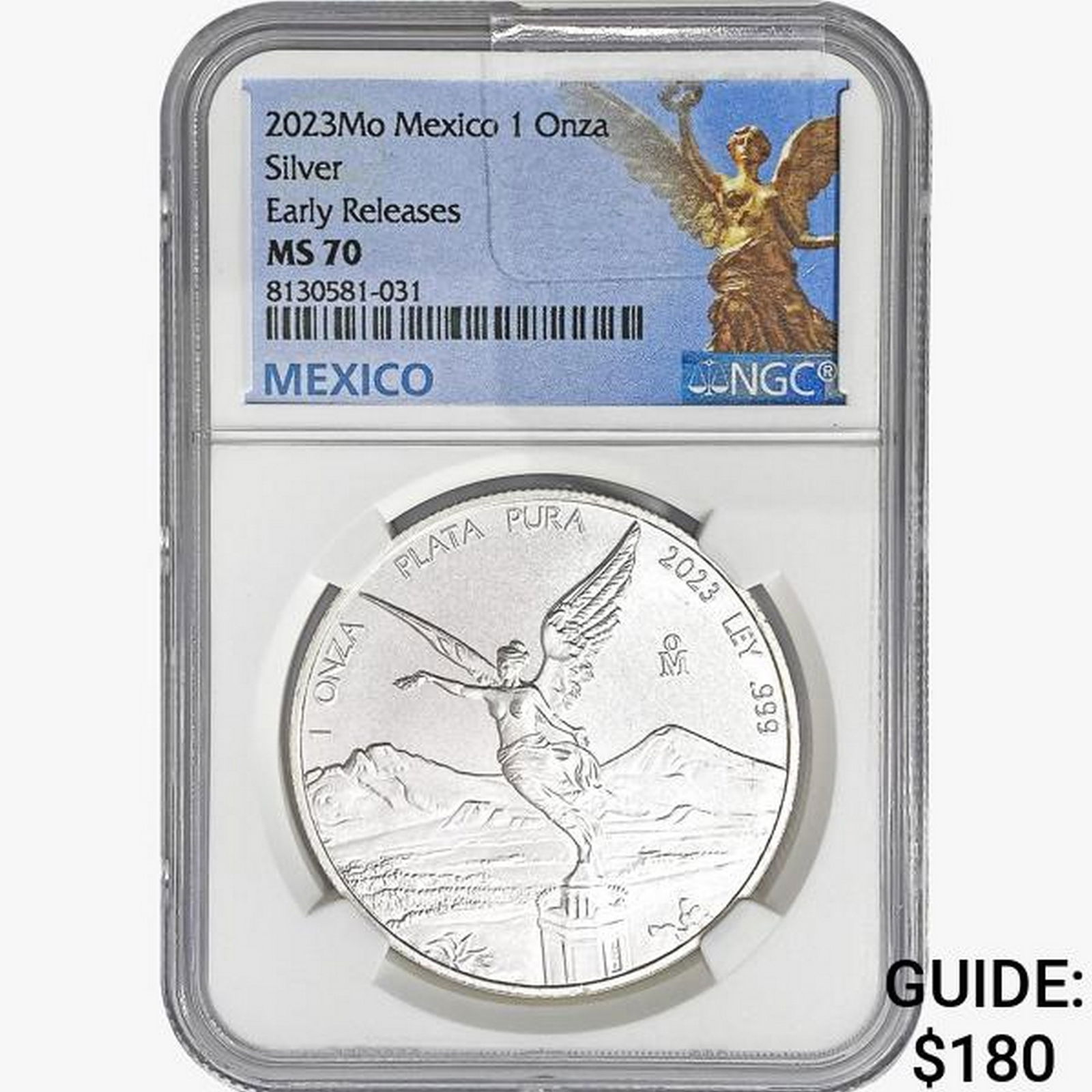 2023Mo Mexico 1 Onca 1oz. Silver NGC MS70 (1 of 2)