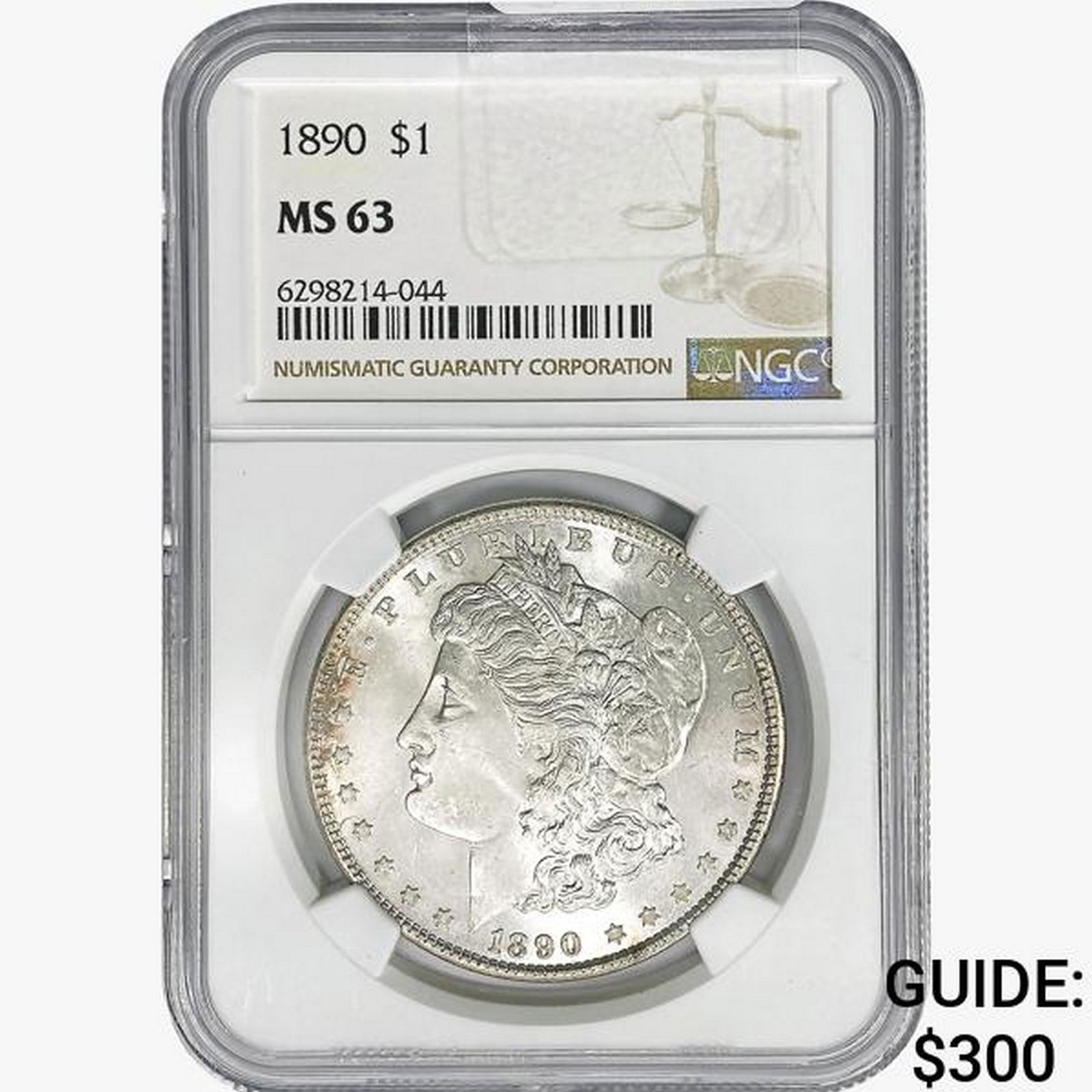1890 Morgan Silver Dollar NGC MS63 (1 of 2)