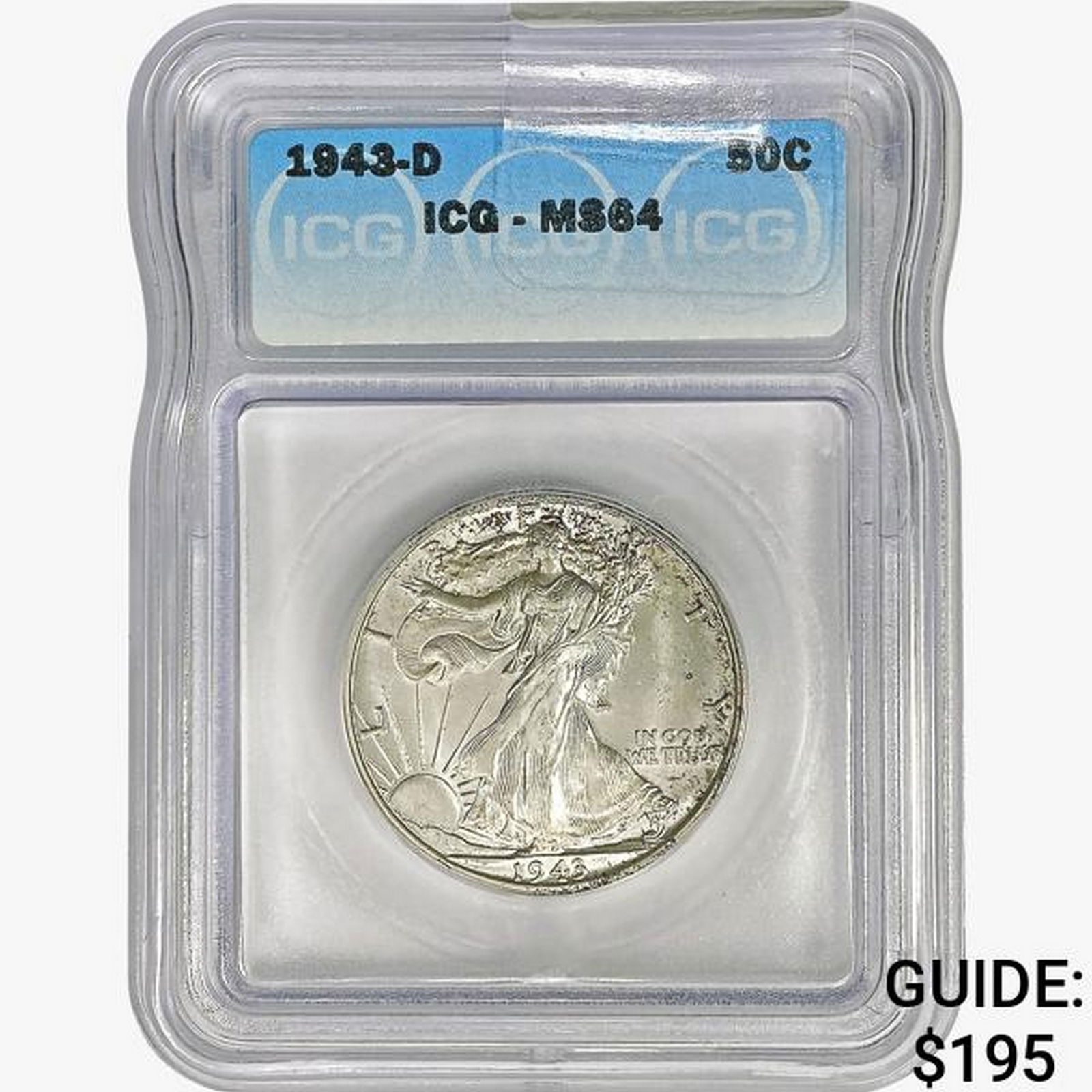 1943-D Walking Liberty Half Dollar ICG MS64 (1 of 2)