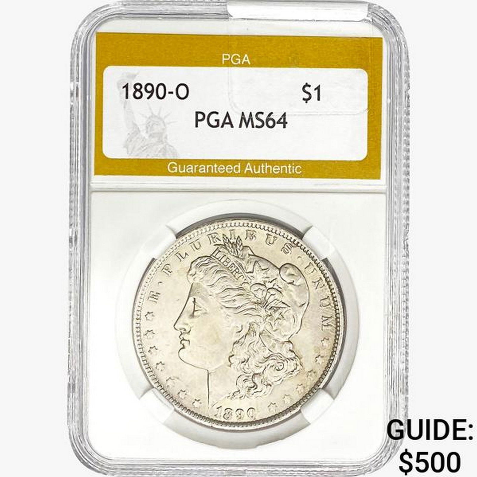 1890-O Morgan Silver Dollar PGA MS64 (1 of 2)