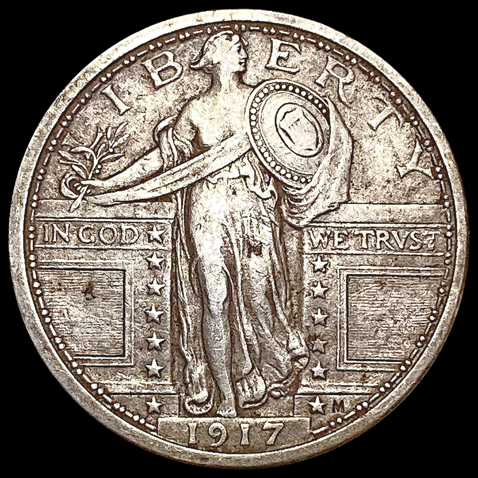 1917 T1 Standing Liberty Quarter CLOSELY UNCIRCULATED (1 of 2)