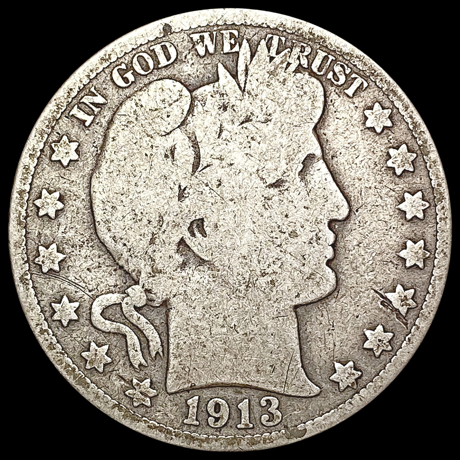 1913 Barber Half Dollar NICELY CIRCULATED (1 of 2)