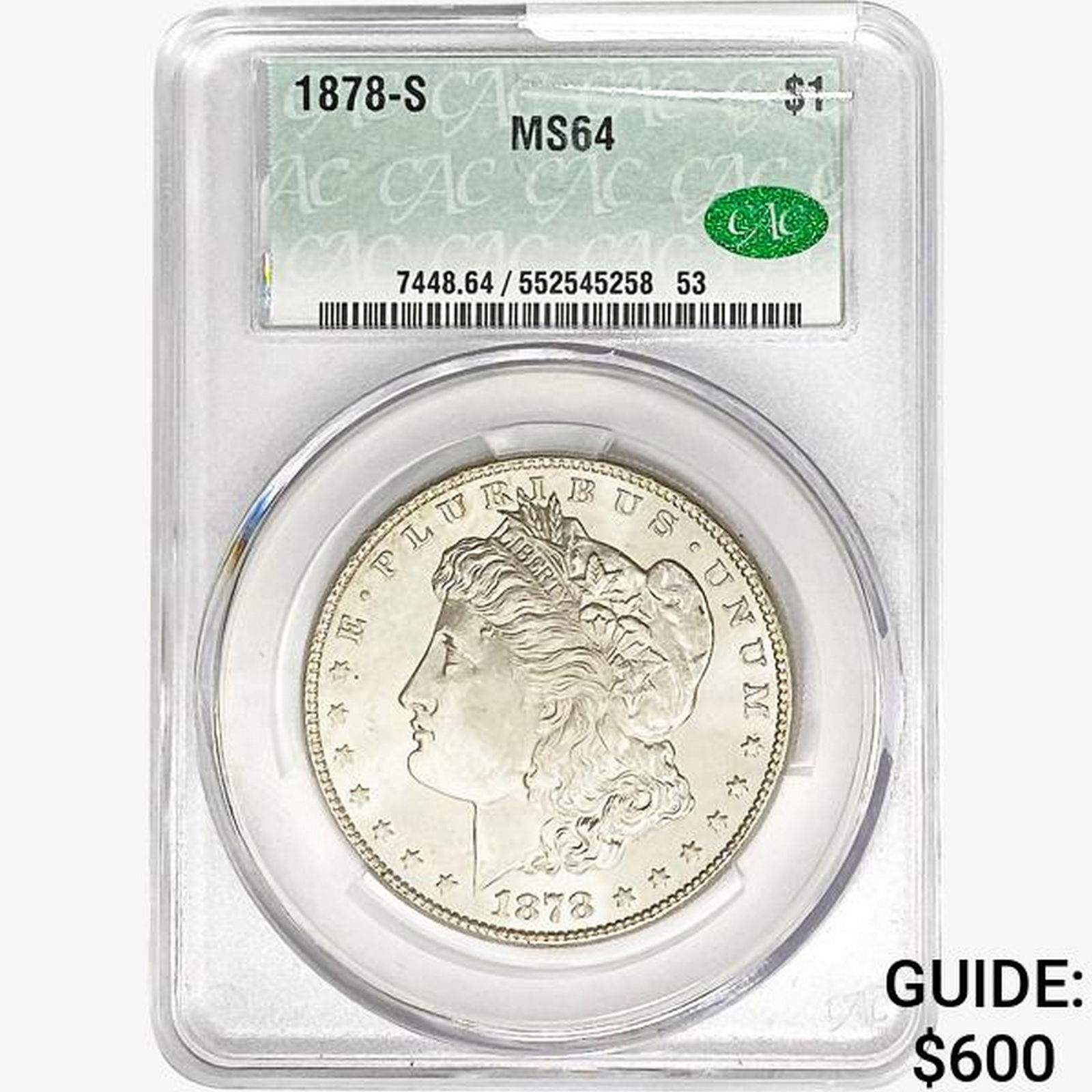 1878-S Morgan Silver Dollar CAC MS64 (1 of 2)