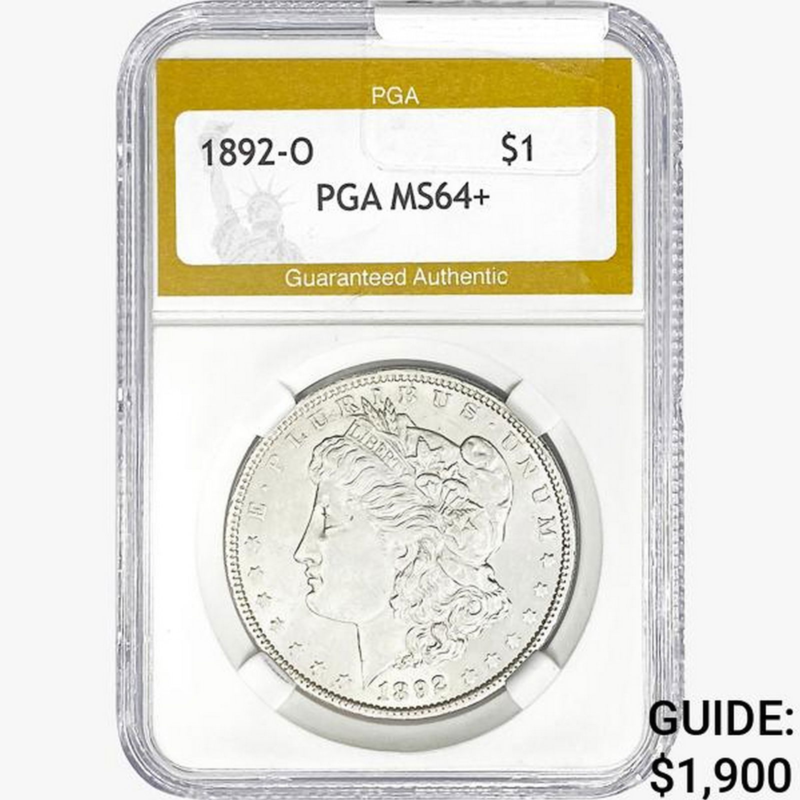1892-O Morgan Silver Dollar PGA MS64+ (1 of 2)