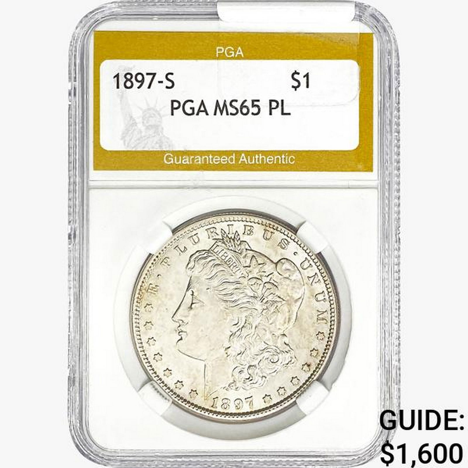 1897-S Morgan Silver Dollar PGA MS65 PL (1 of 2)