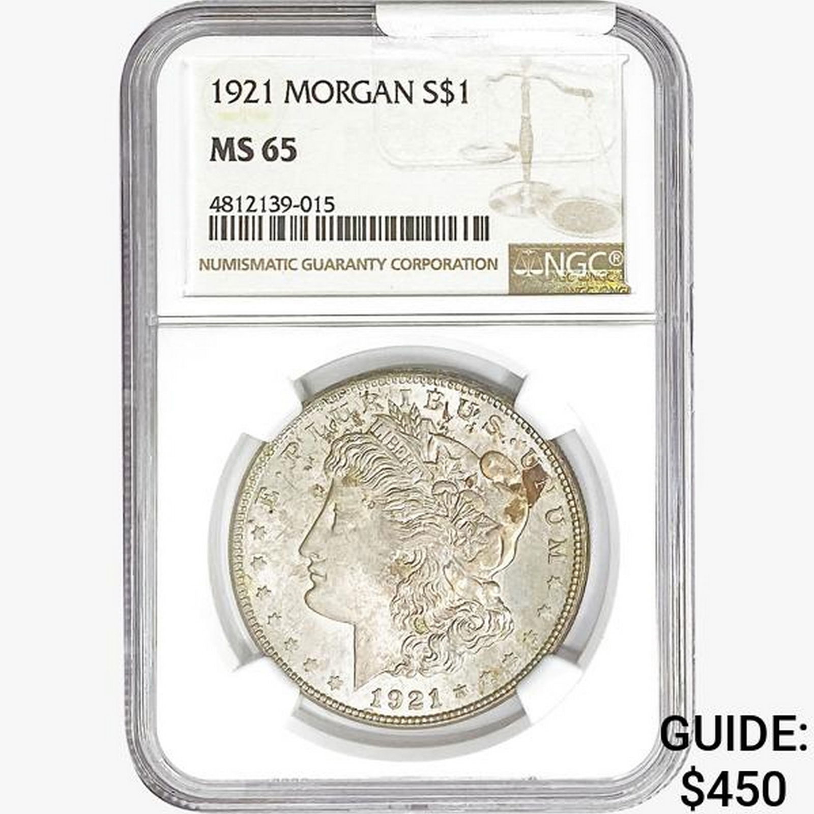 1921 Morgan Silver Dollar NGC MS65 (1 of 2)