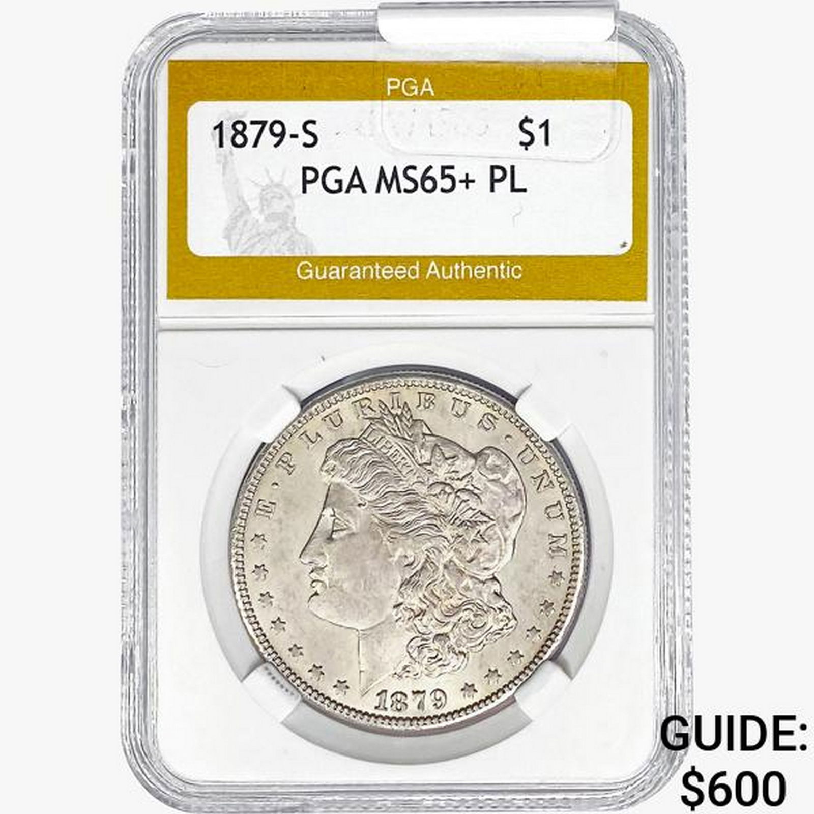 1879-S Morgan Silver Dollar PGA MS65+ PL (1 of 2)