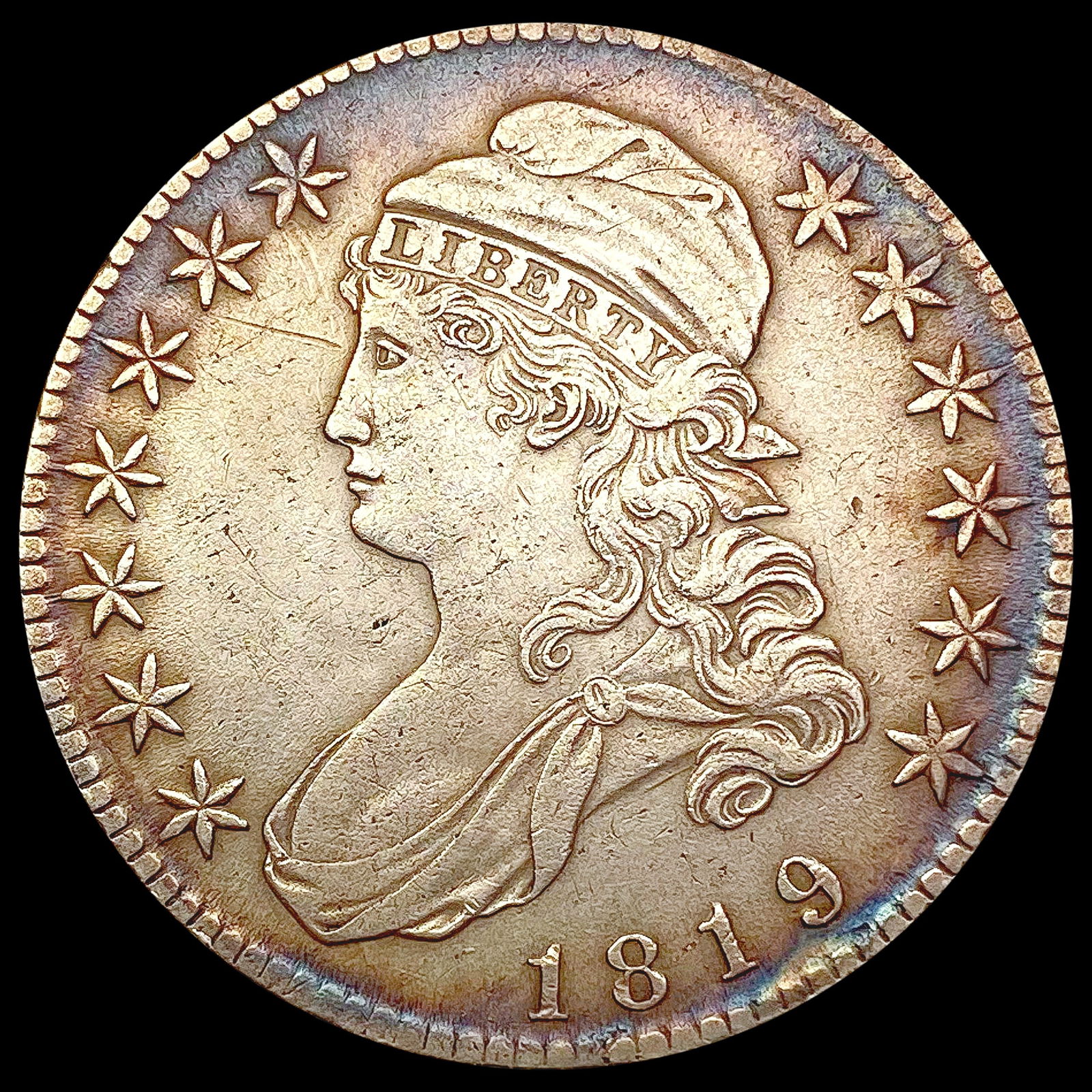 1819 Capped Bust Half Dollar NEARLY UNCIRCULATED (1 of 2)