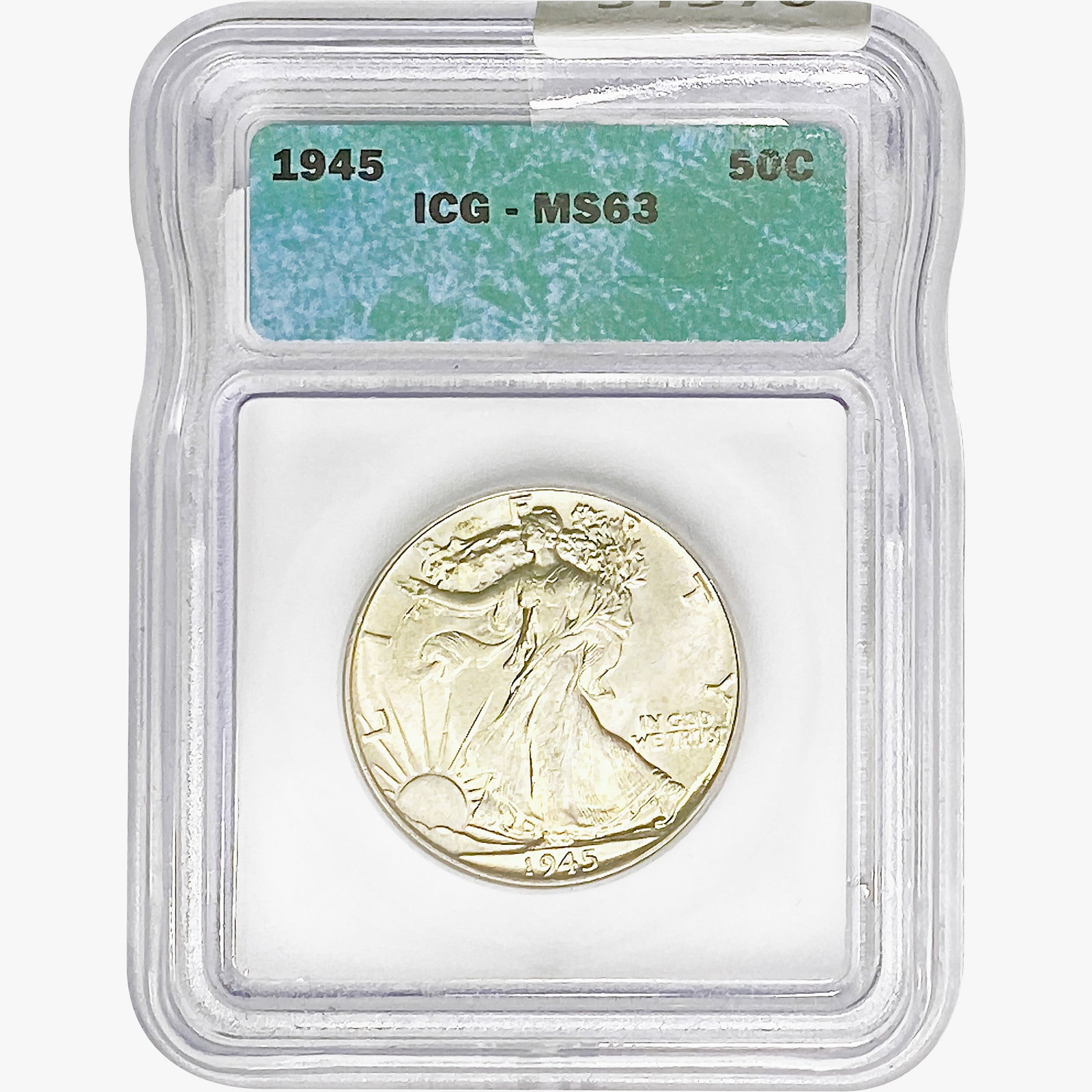 1945 Walking Liberty Half Dollar ICG MS63: 1945 Walking Liberty Half Dollar ICG MS63