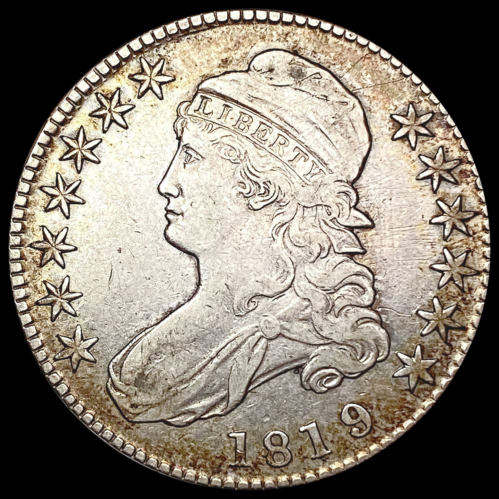 1819/8 Capped Bust Half Dollar LIGHTLY CIRCULATED (1 of 2)