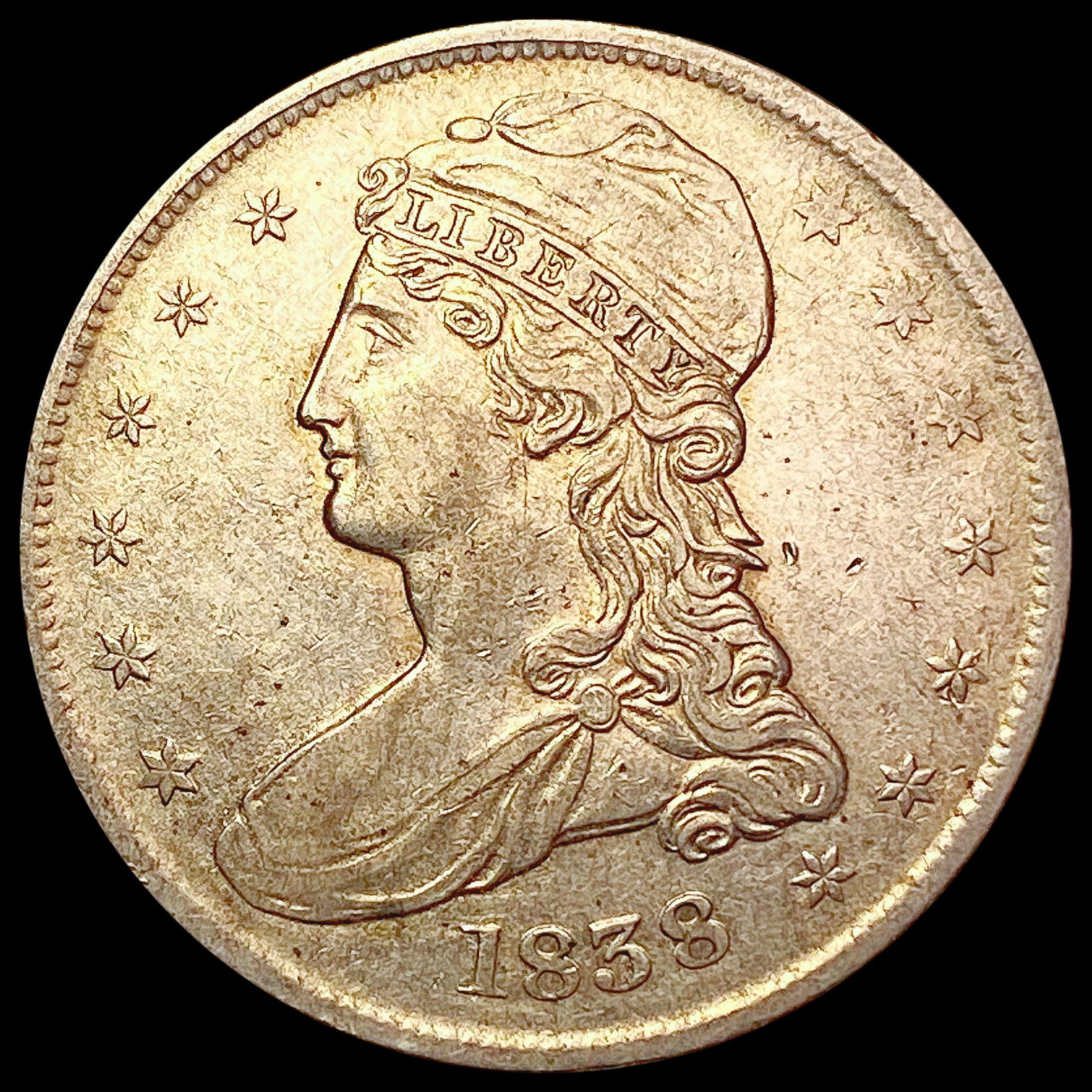 1838 Capped Bust Half Dollar CLOSELY UNCIRCULATED (1 of 2)