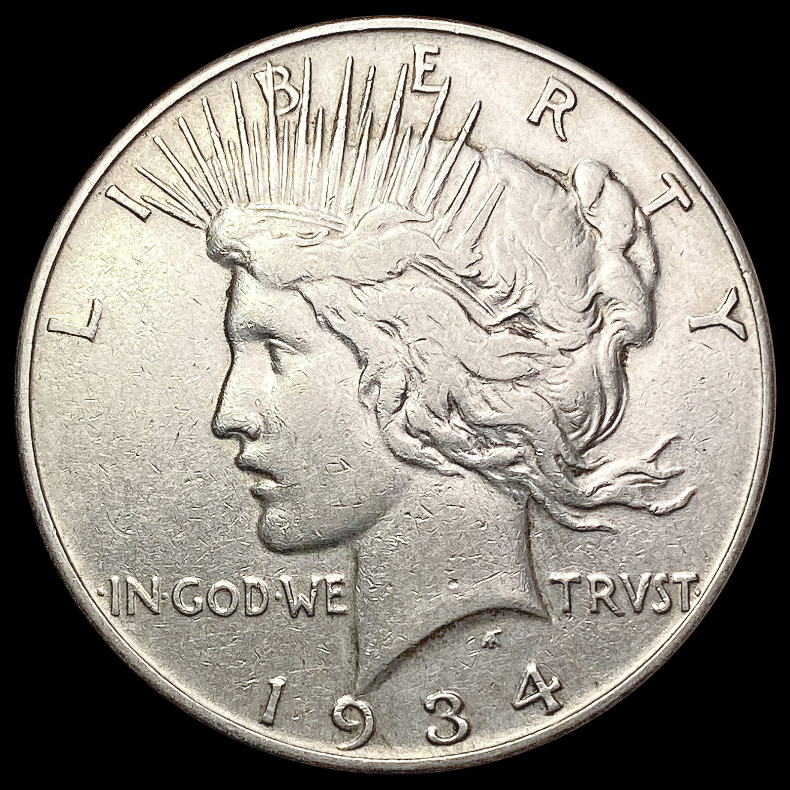 1934 Silver Peace Dollar NEARLY UNCIRCULATED (1 of 2)