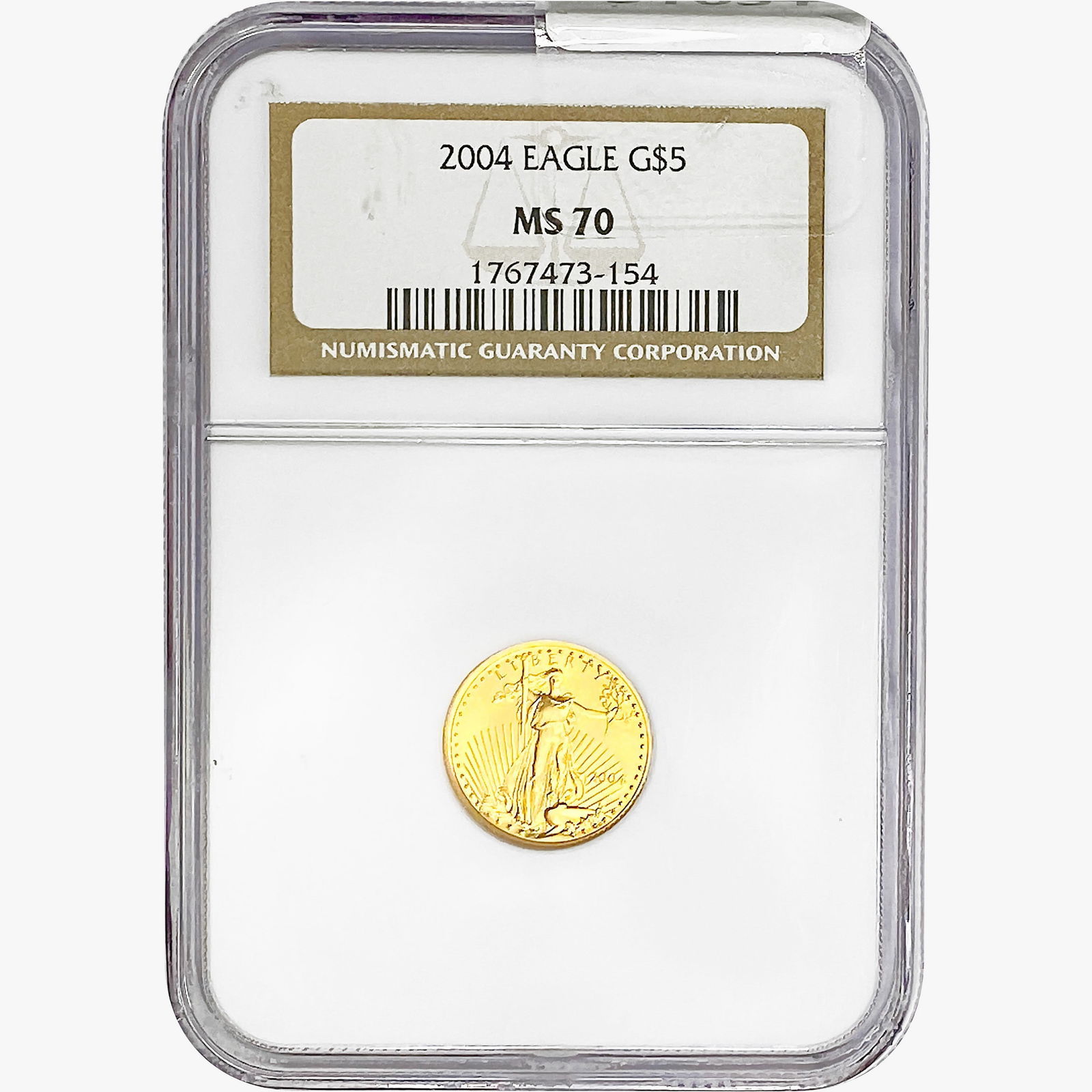 2004 1/10oz. Gold $5 Eagle NGC MS70 (1 of 2)