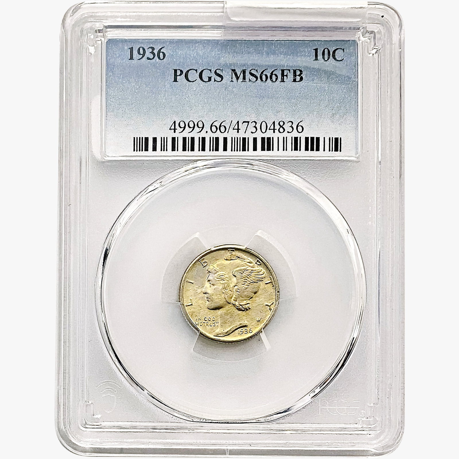 1936 Mercury Silver Dime PCGS MS66 FB (1 of 2)