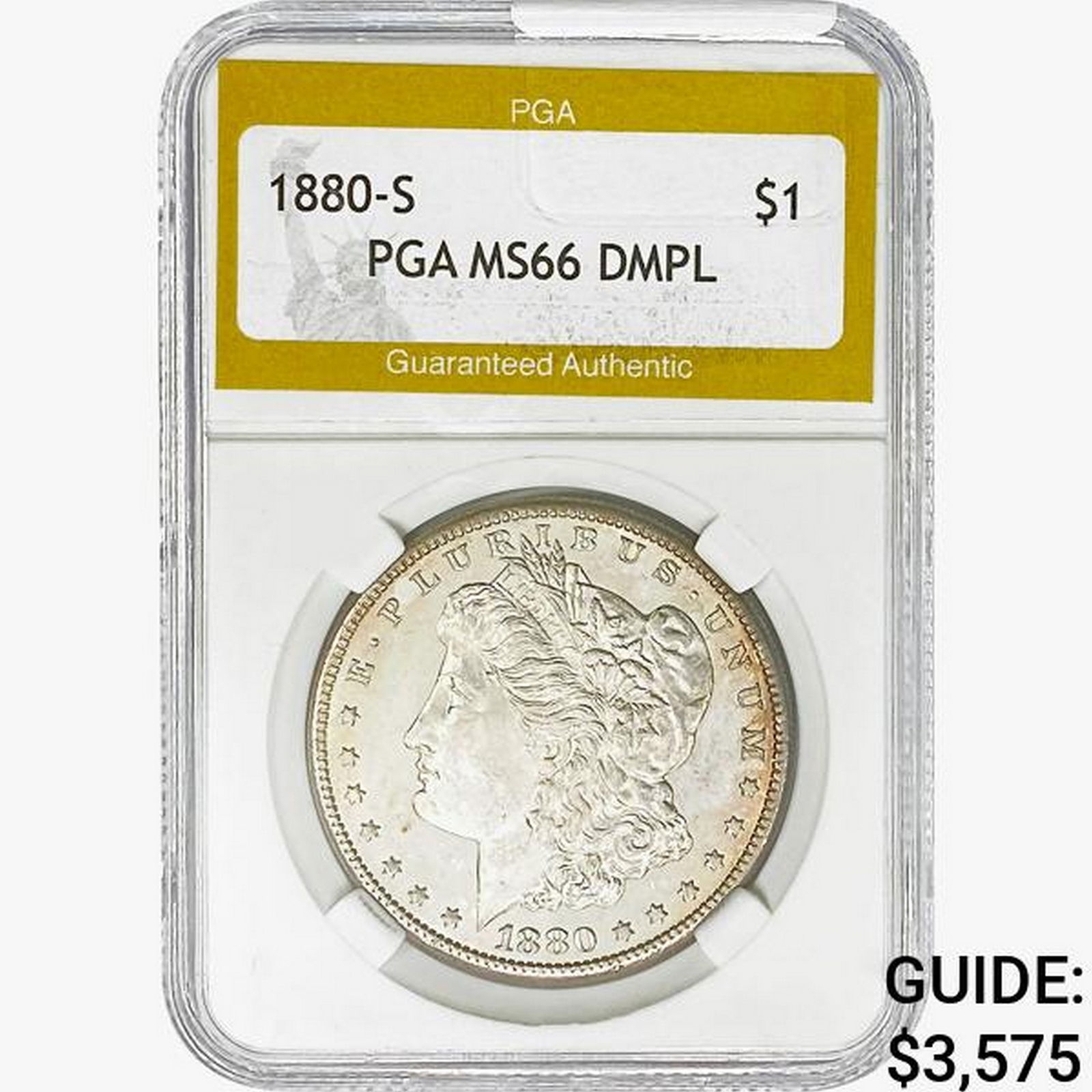 1880-S Morgan Silver Dollar PGA MS66 DMPL (1 of 2)