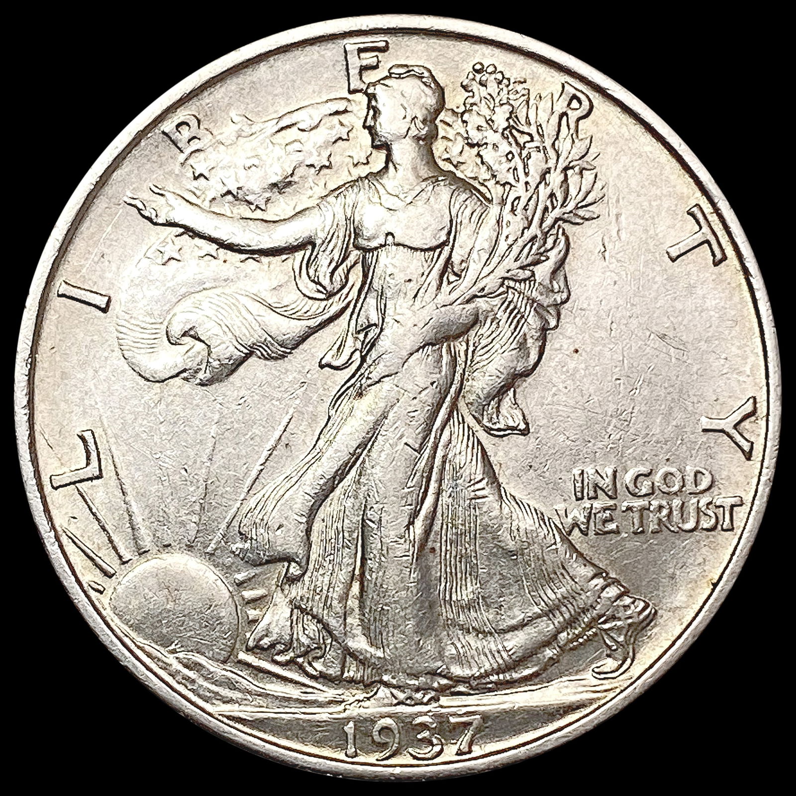 1937-S Walking Liberty Half Dollar CLOSELY UNCIRCULATED (1 of 2)