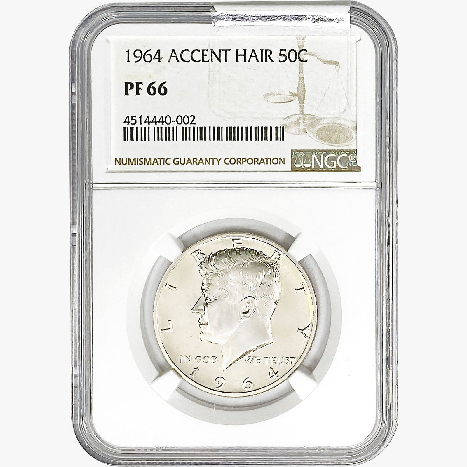 1964 Kennedy Half Dollar NGC PF66 Accent Hair (1 of 2)