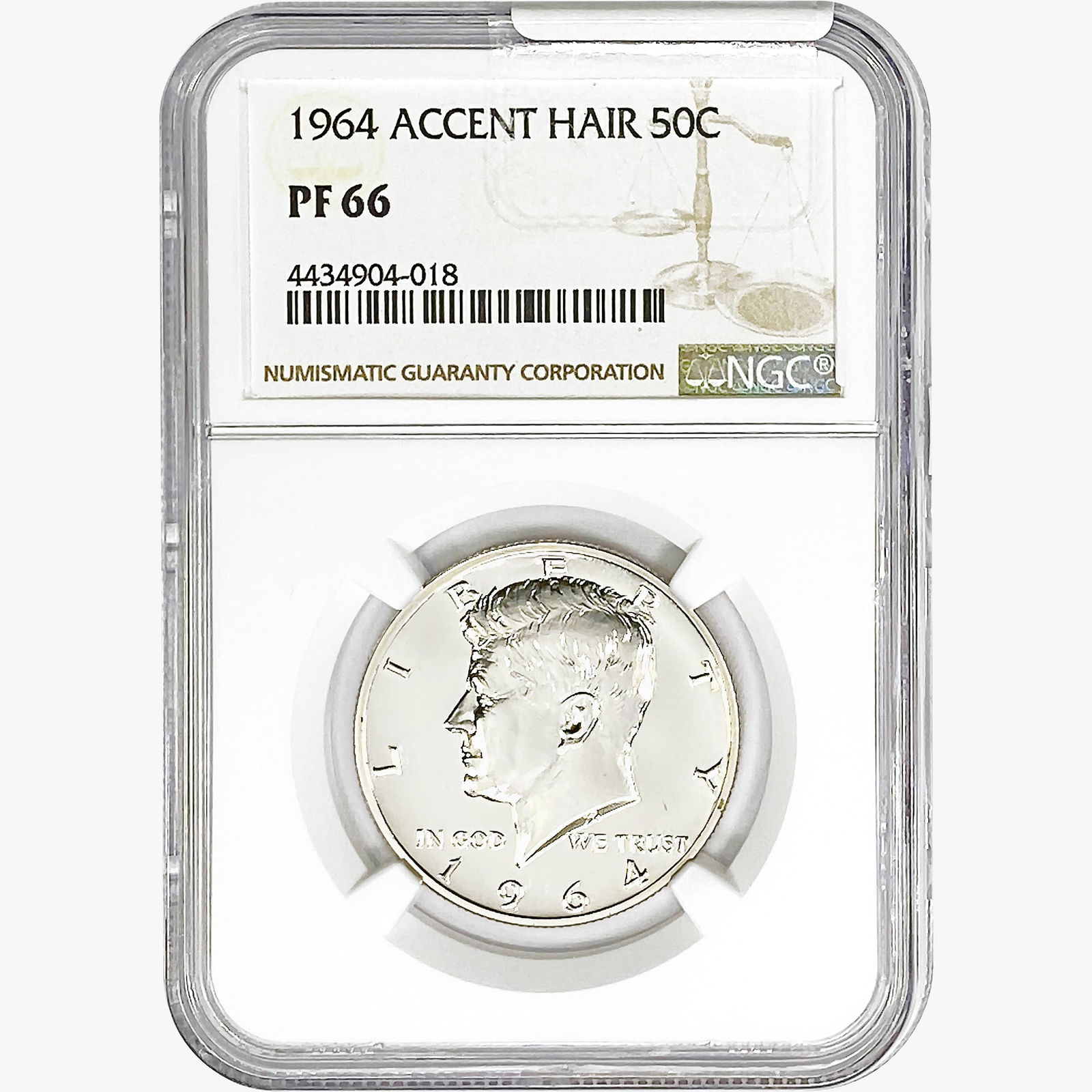 1964 Kennedy Half Dollar NGC PF66 Accent Hair (1 of 2)