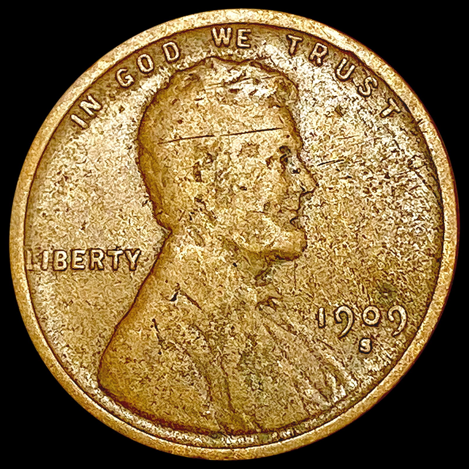 1909-S Wheat Cent NICELY CIRCULATED (1 of 2)