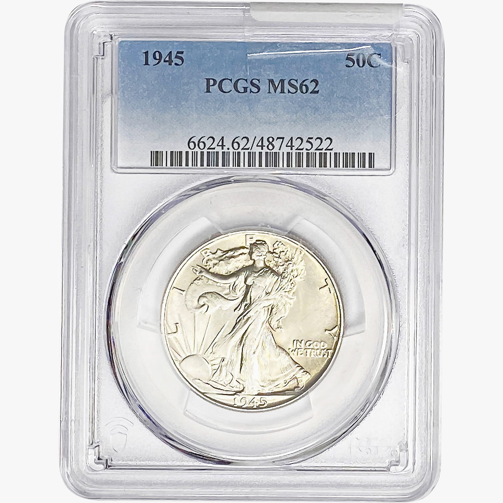 1945 Walking Liberty Half Dollar PCGS MS62 (1 of 2)
