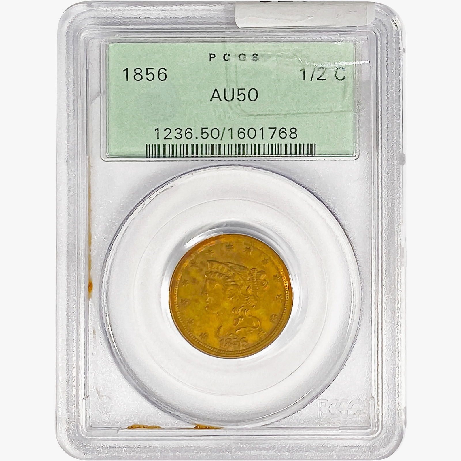 1856 Braided Hair Half Cent PCGS AU50 (1 of 2)