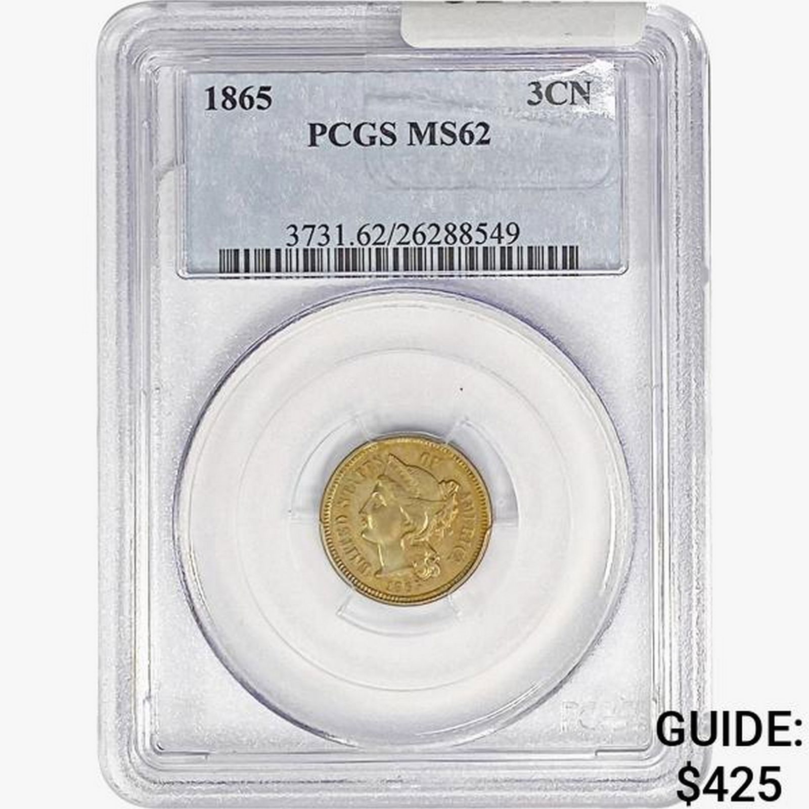 1865 Nickel Three Cent PCGS MS62 (1 of 2)