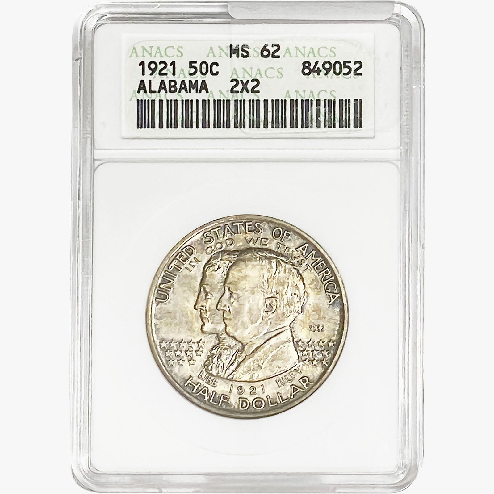 1921 Alabama Half Dollar ANACS MS62 2X2 (1 of 2)