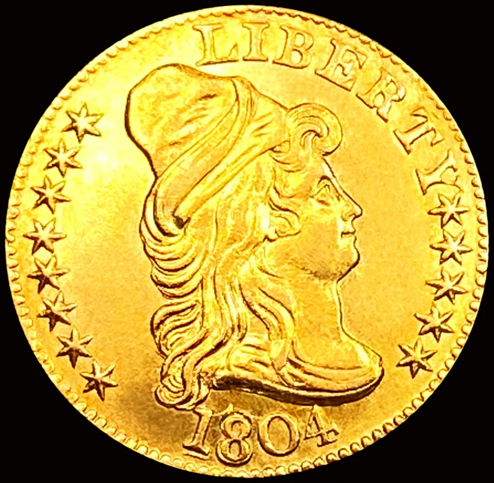 1804 Sm 8 over Lg 8 $5 Gold Half Eagle CHOICE BU (1 of 2)