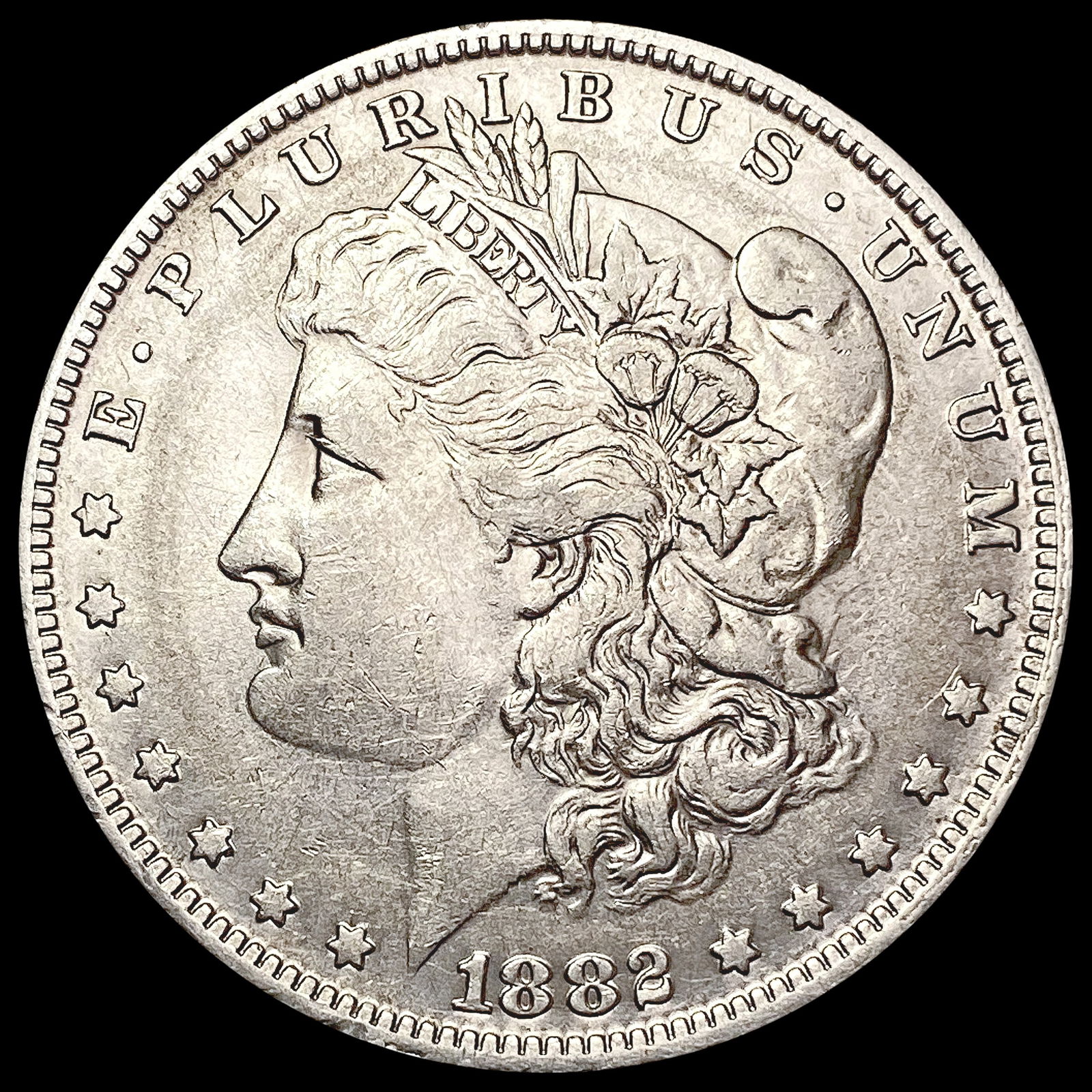 1882-O/S Morgan Silver Dollar CLOSELY UNCIRCULATED (1 of 2)